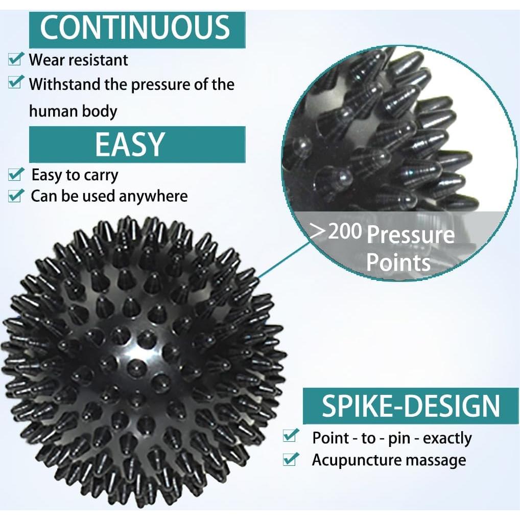 Juego de 3 Bolas de Masaje Espinosas Tzzxzz - Alivio Dolor