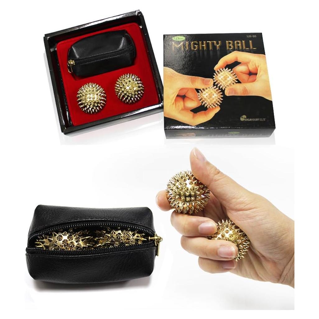 Bolas de Masaje Magnéticas Espinosas Acupresión 35mm SUNGJIN