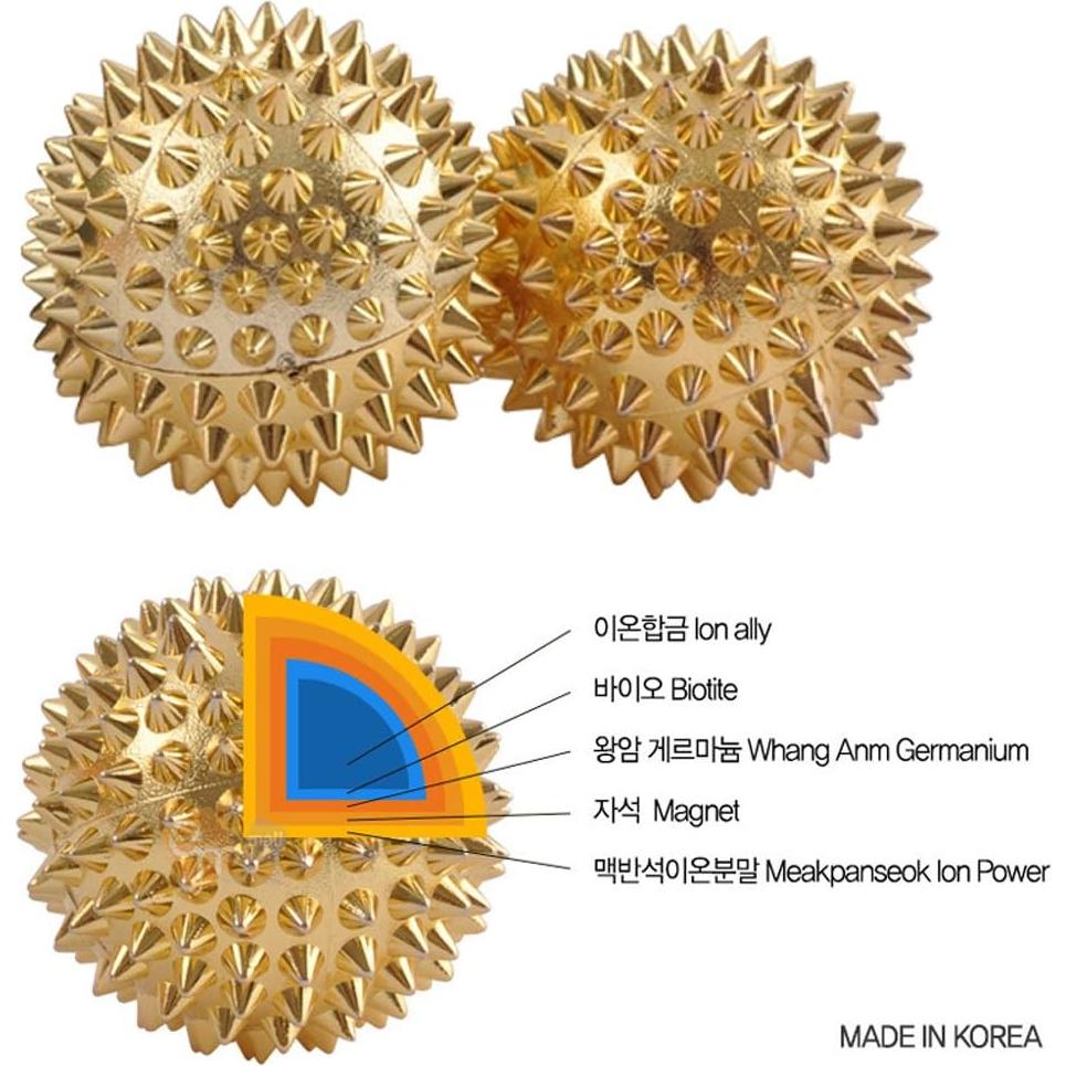 Bolas de Masaje Magnéticas Espinosas Acupresión 35mm SUNGJIN