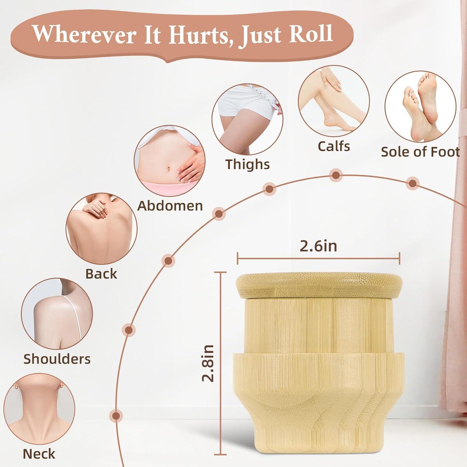 Rodillo de Masaje de Sal del Himalaya DICEYKNOD 7.6cm