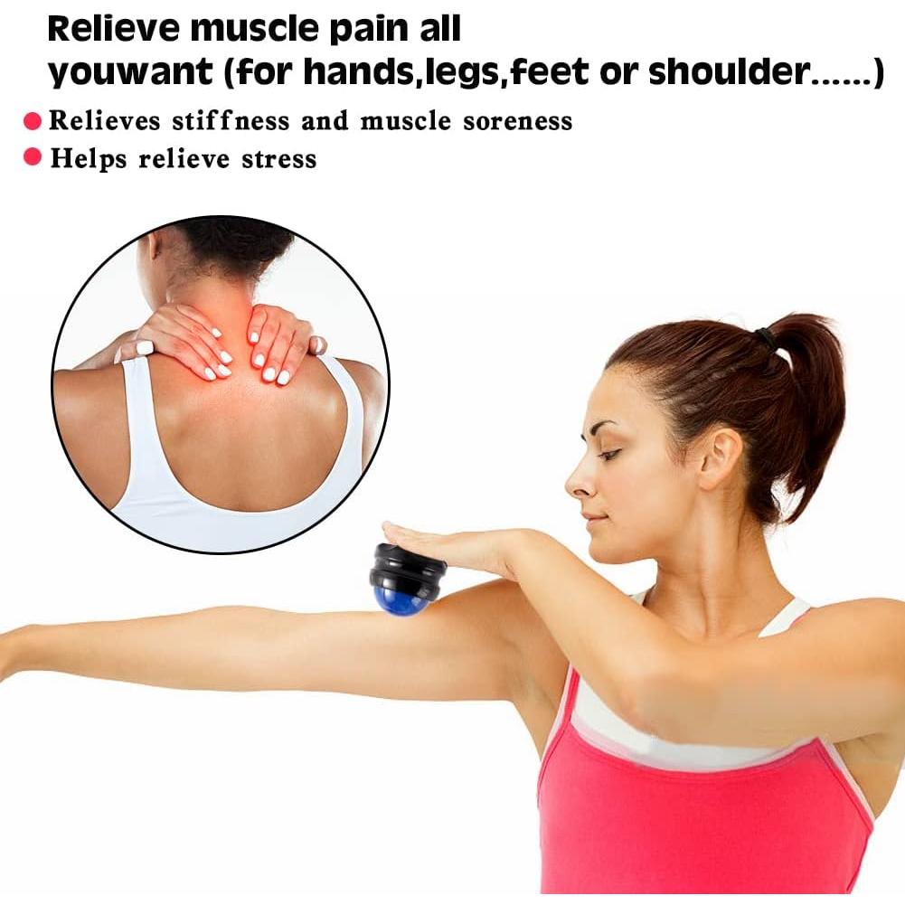 2 Pelotas de Masaje Duras Abnaok con Púas y Manual