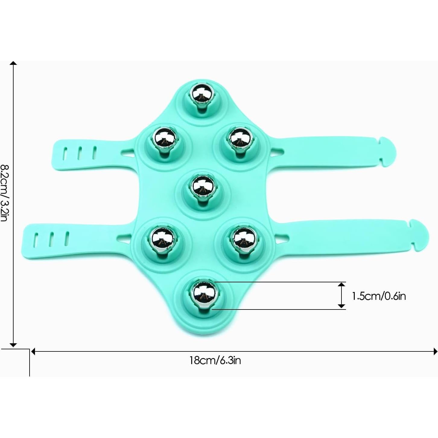 Masajeador de Guante Manual Nicecoco 7 Bolas 360° Verde