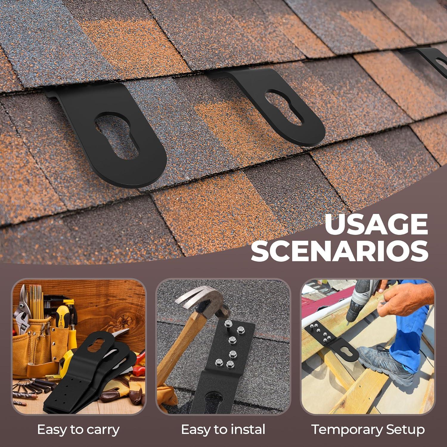 Clip de Anclaje de Techo NOORSUMD - 3 Piezas Aluminio