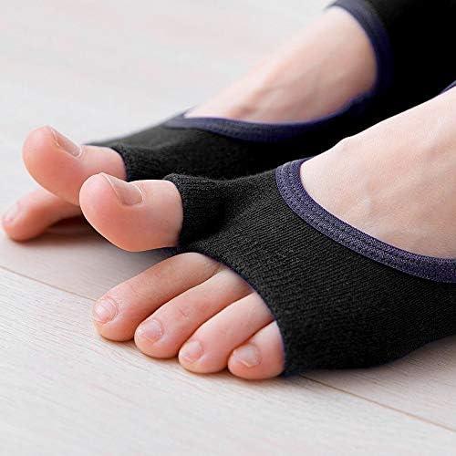 2 Pares de Calcetines de Yoga Antideslizantes para Mujeres Talla 5-8