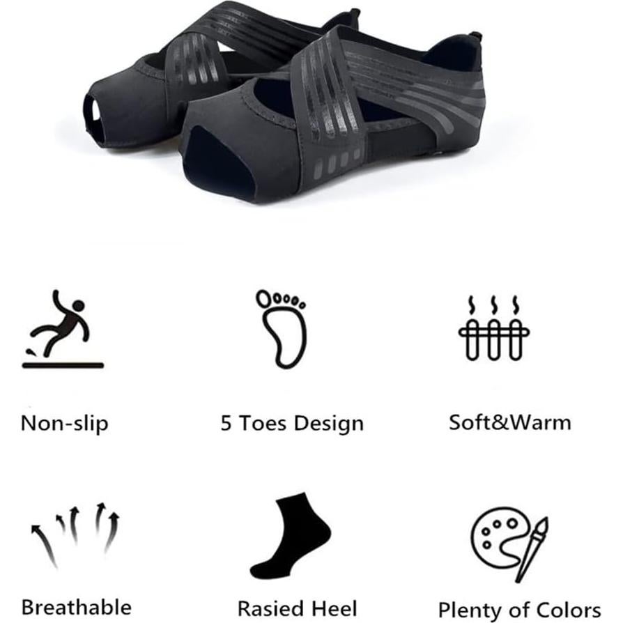 Calcetines de Yoga Antideslizantes KIPETTO para Mujeres - Talla M