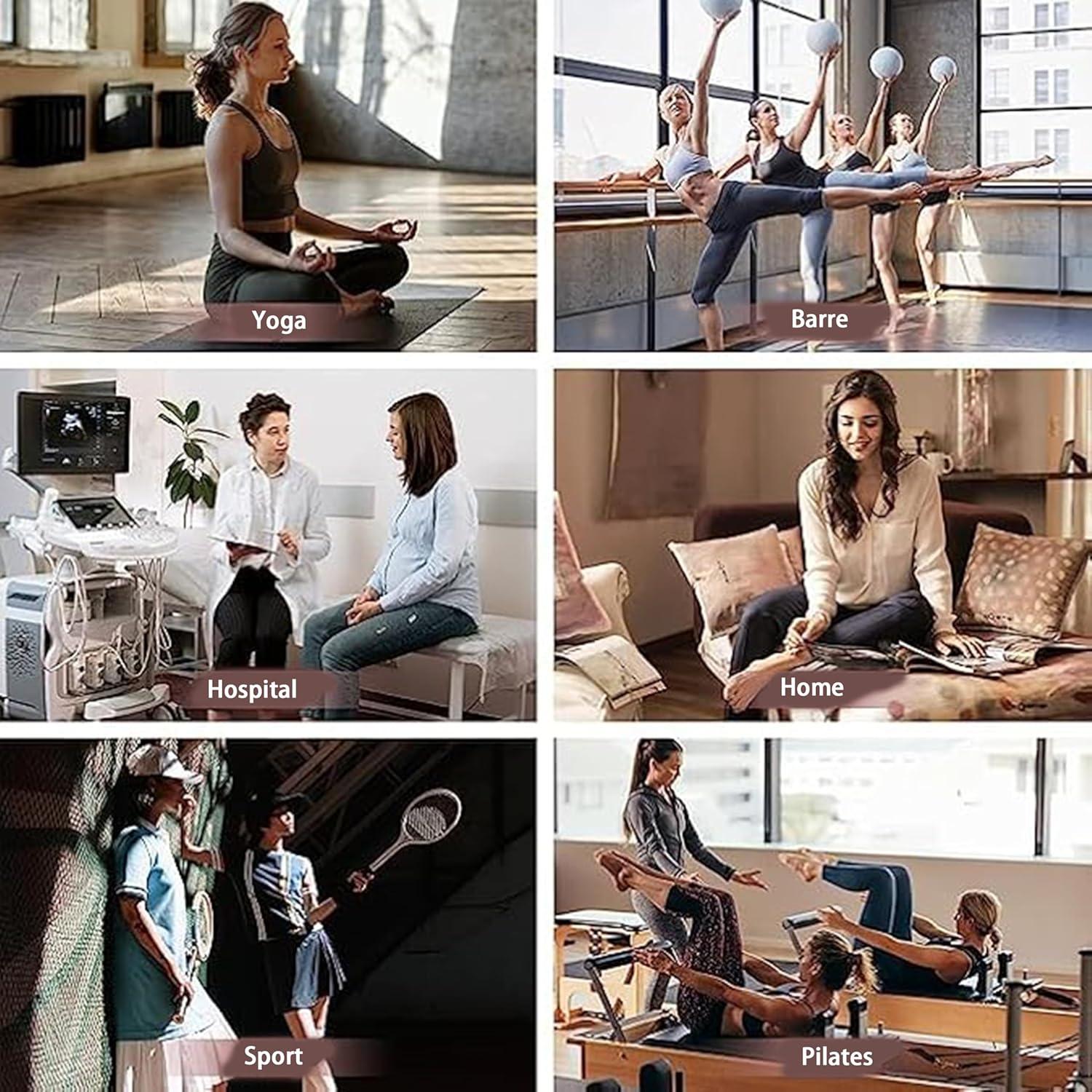 Calcetines Antideslizantes para Mujeres - 2 Pares Gris y Negro