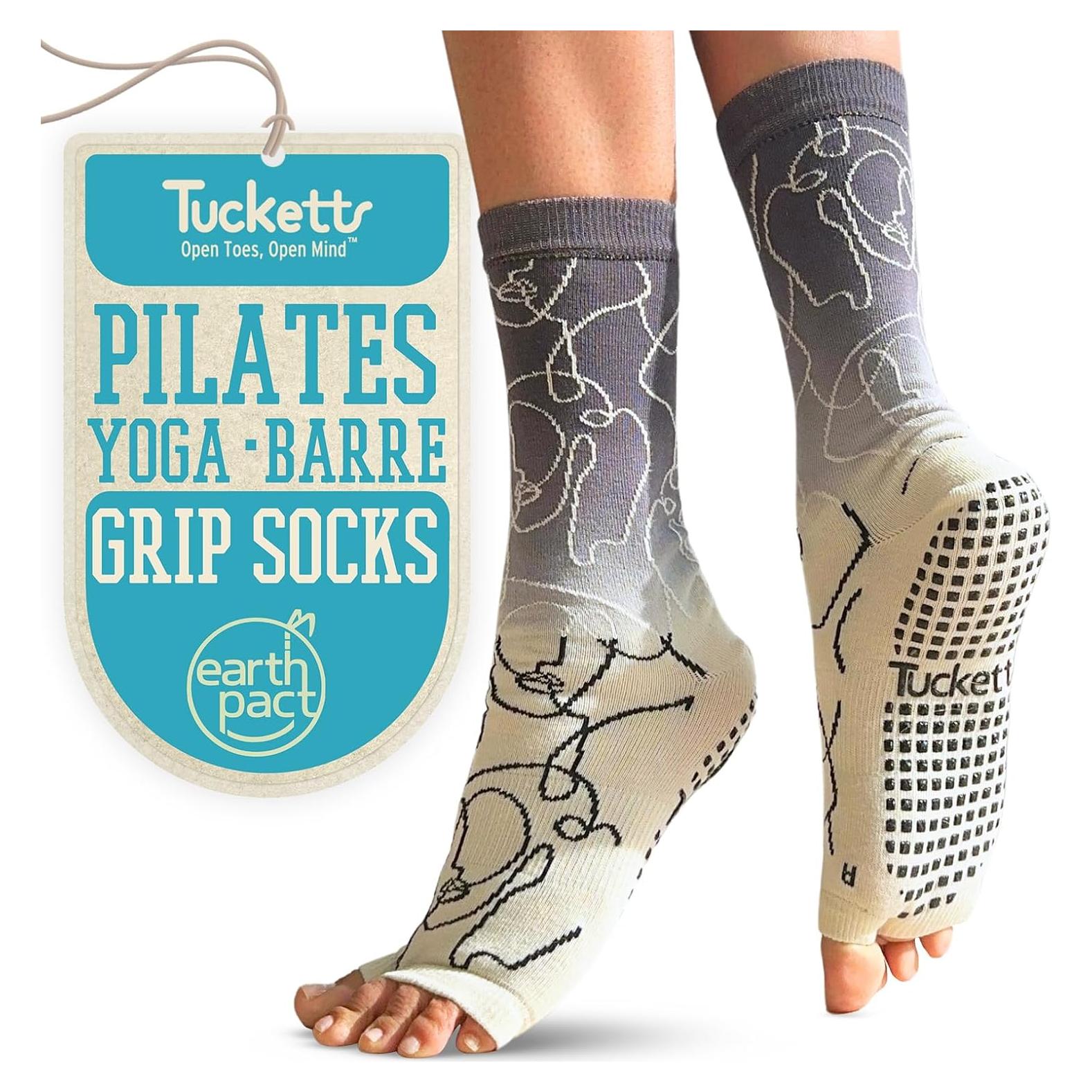 Calcetines Antideslizantes Tucketts Crew Sin Dedos para Yoga