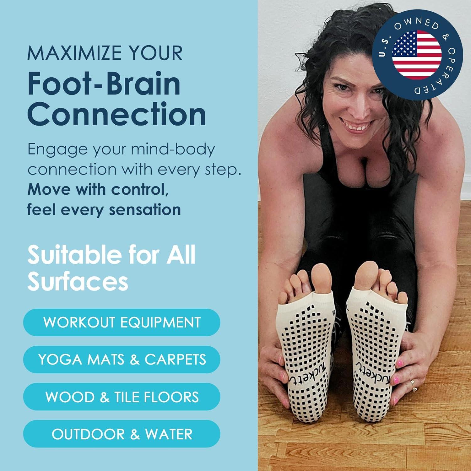 Calcetines Antideslizantes Tucketts Crew Sin Dedos para Yoga