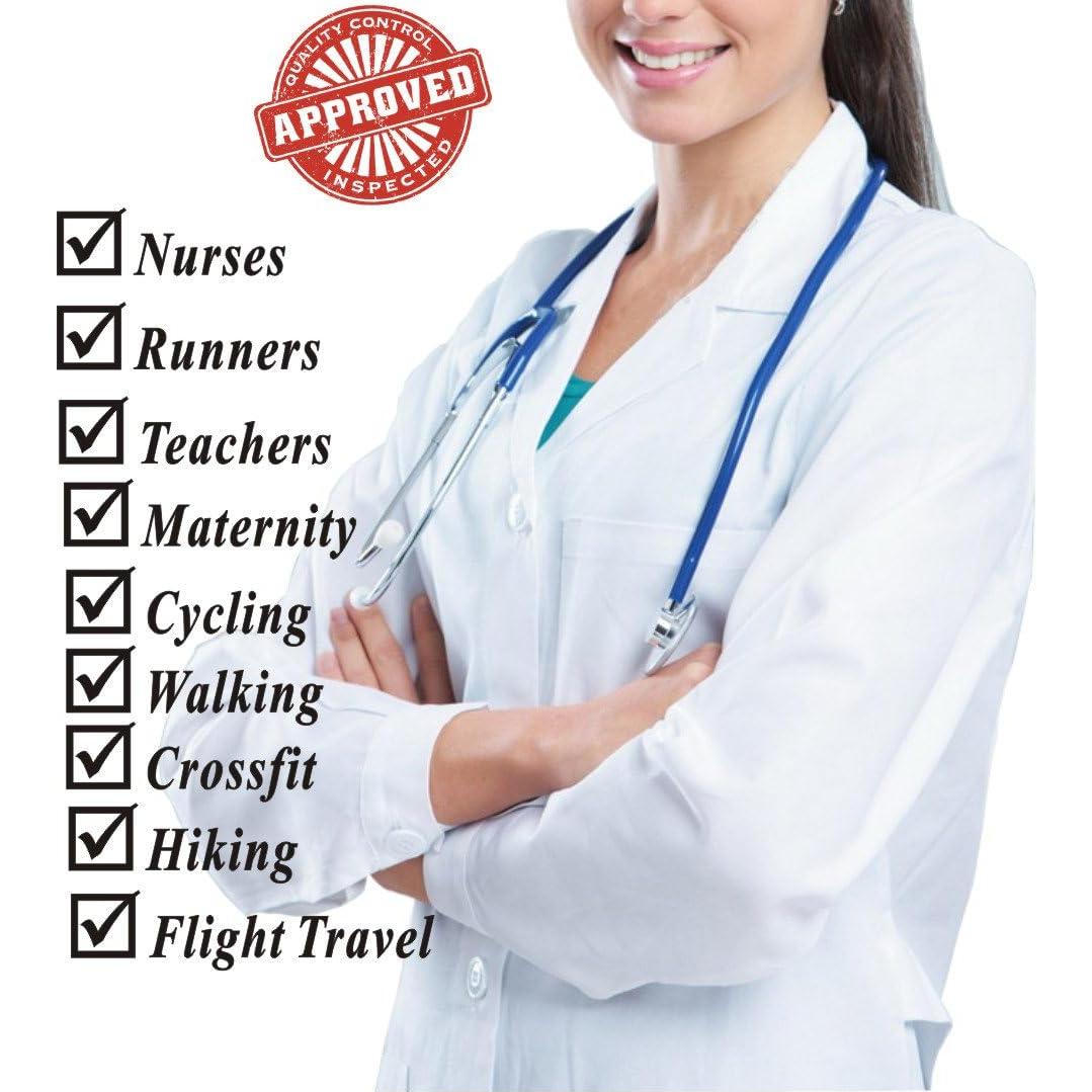 Calcetines de compresión sin dedos para mujer 15-20 mmHg 3 pares