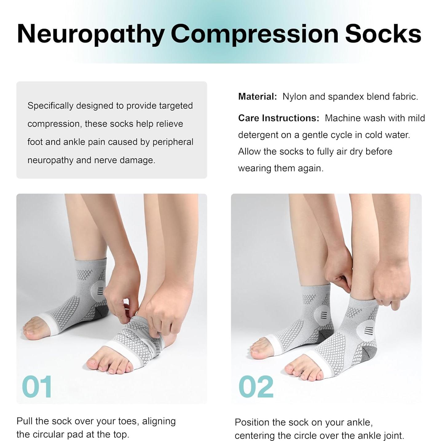 Calcetines de Compresión para Tobillo Soloever - Alivio Fascitis Plantar