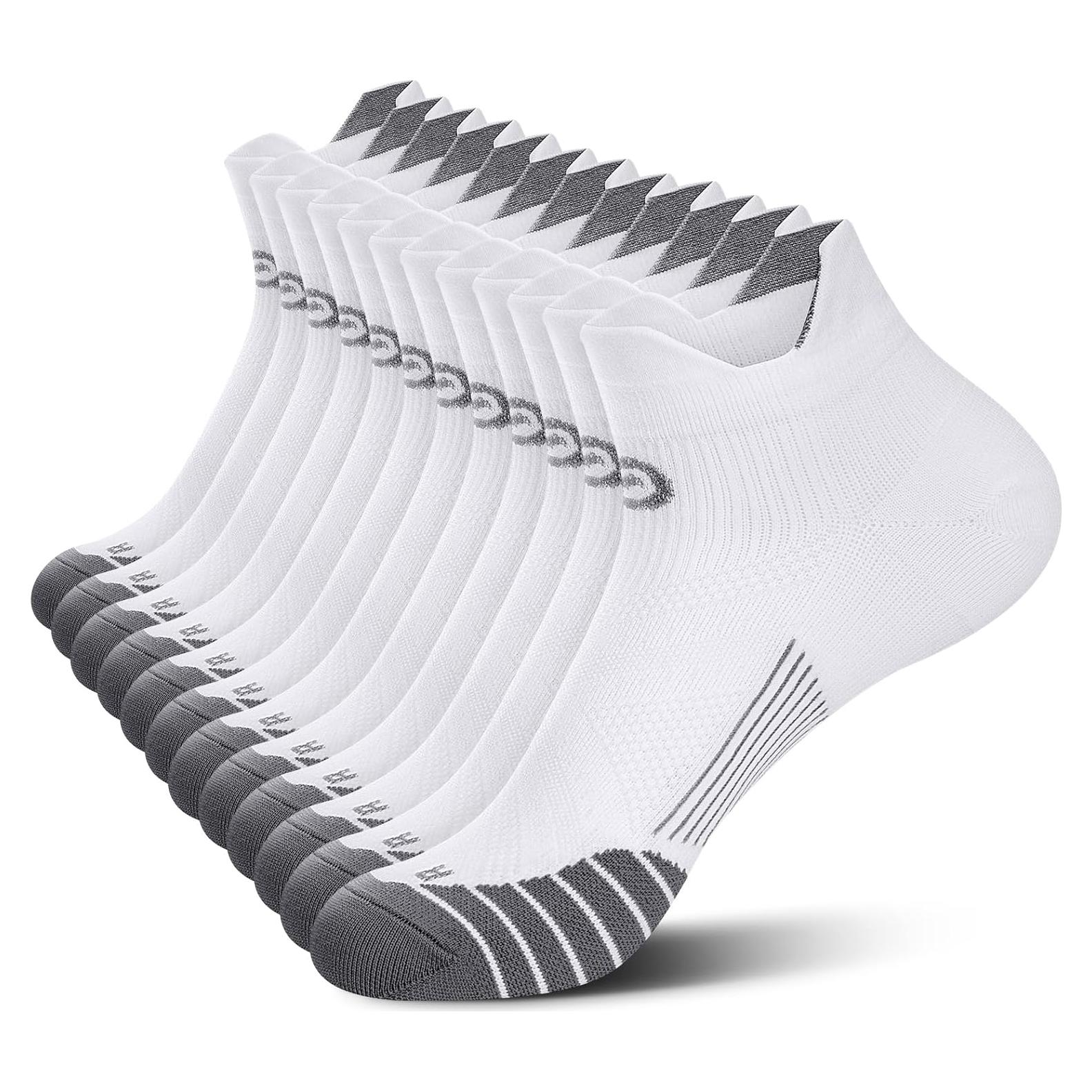 Calcetines de Compresión PAPLUS para Tobillo 6 Pares Blanco