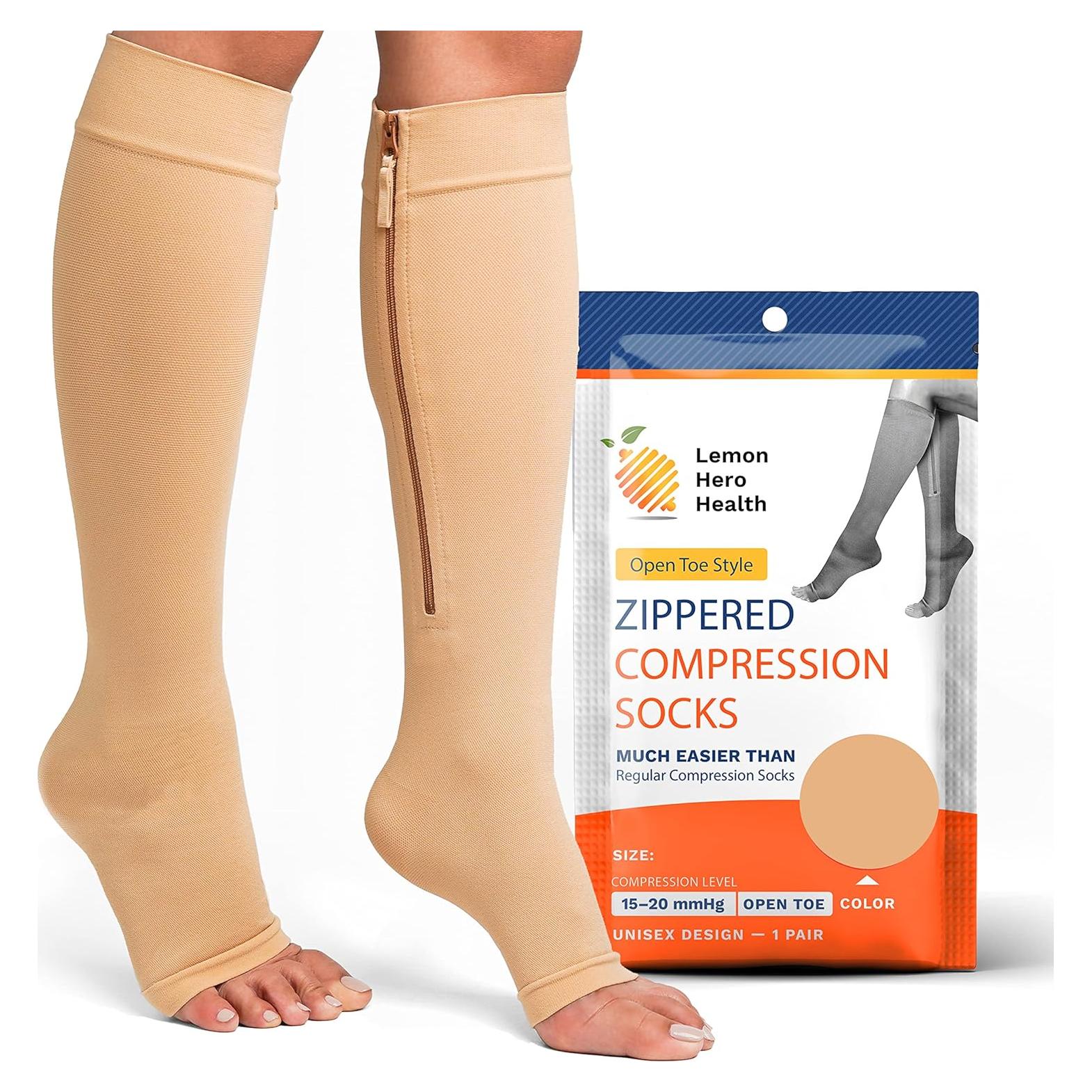 Calcetines de Compresión Unisex Lemon Hero 15-20 mmHg Beige