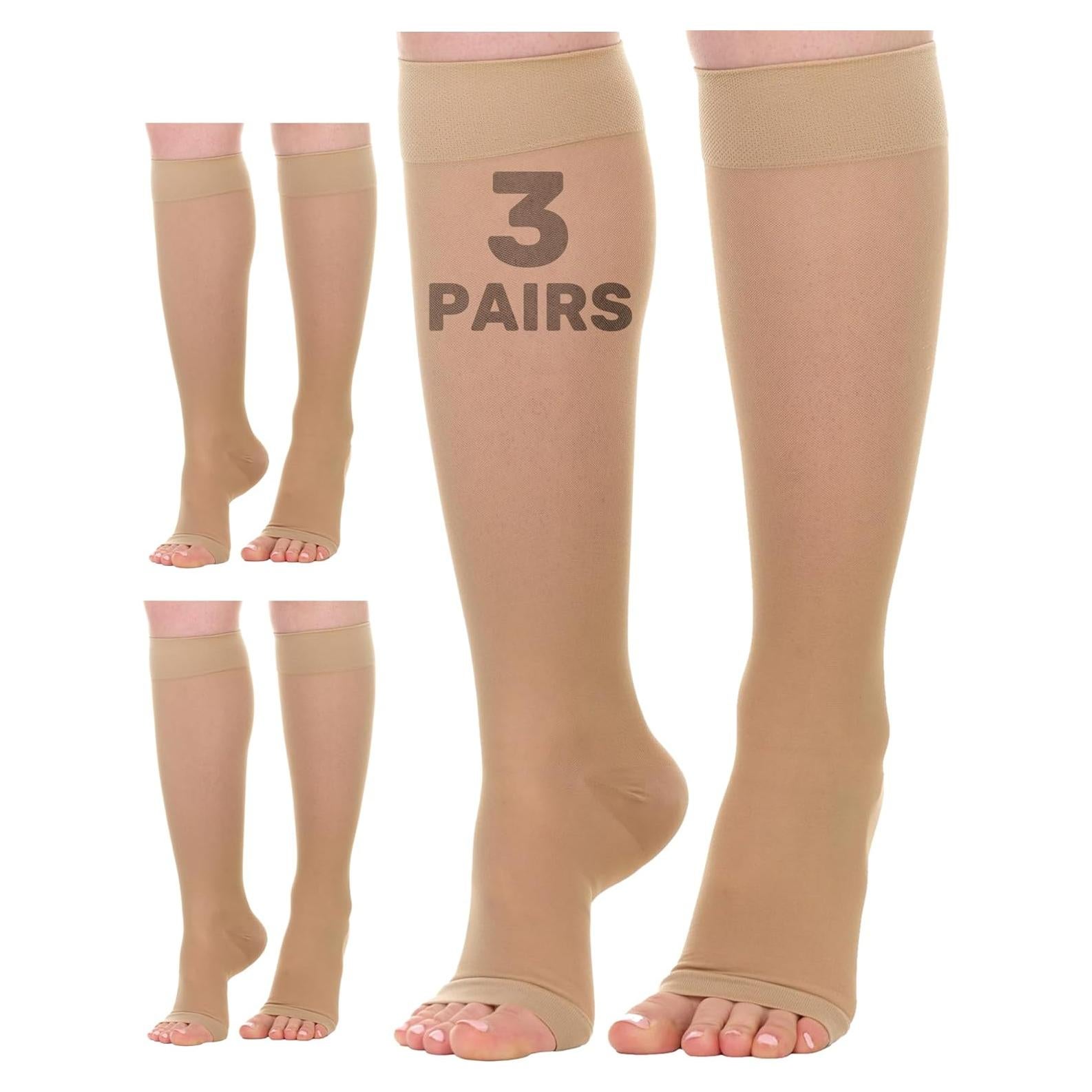 Medias de Compresión Transparentes Absolute Support 20-30mmHg X-Grande