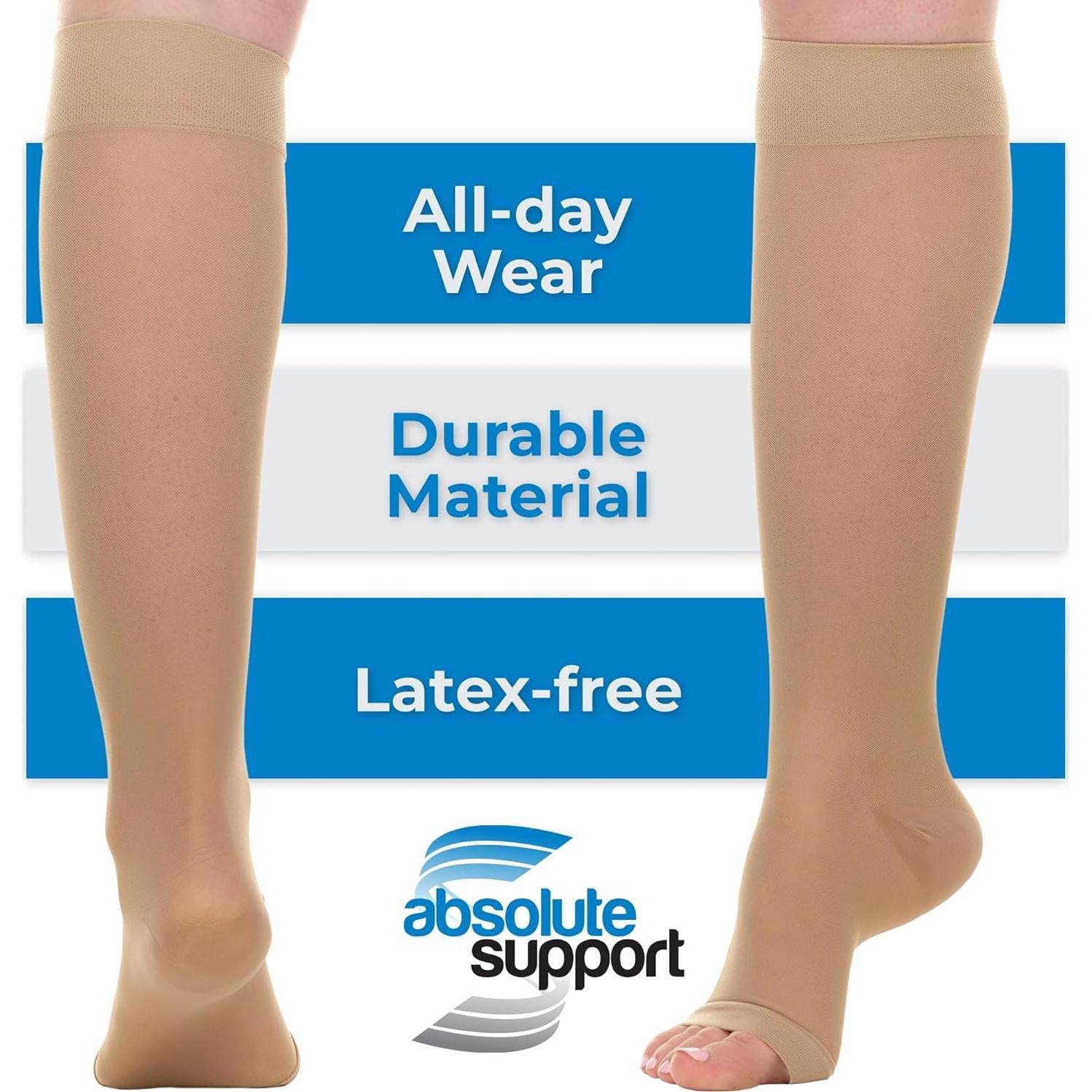 Medias de Compresión Transparentes Absolute Support 20-30mmHg X-Grande