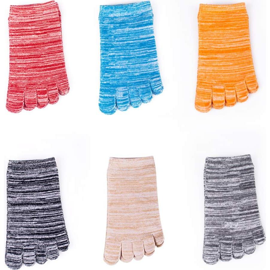 Calcetines de Algodón para Mujeres 5 Dedos Talla Única - Paquete de 5