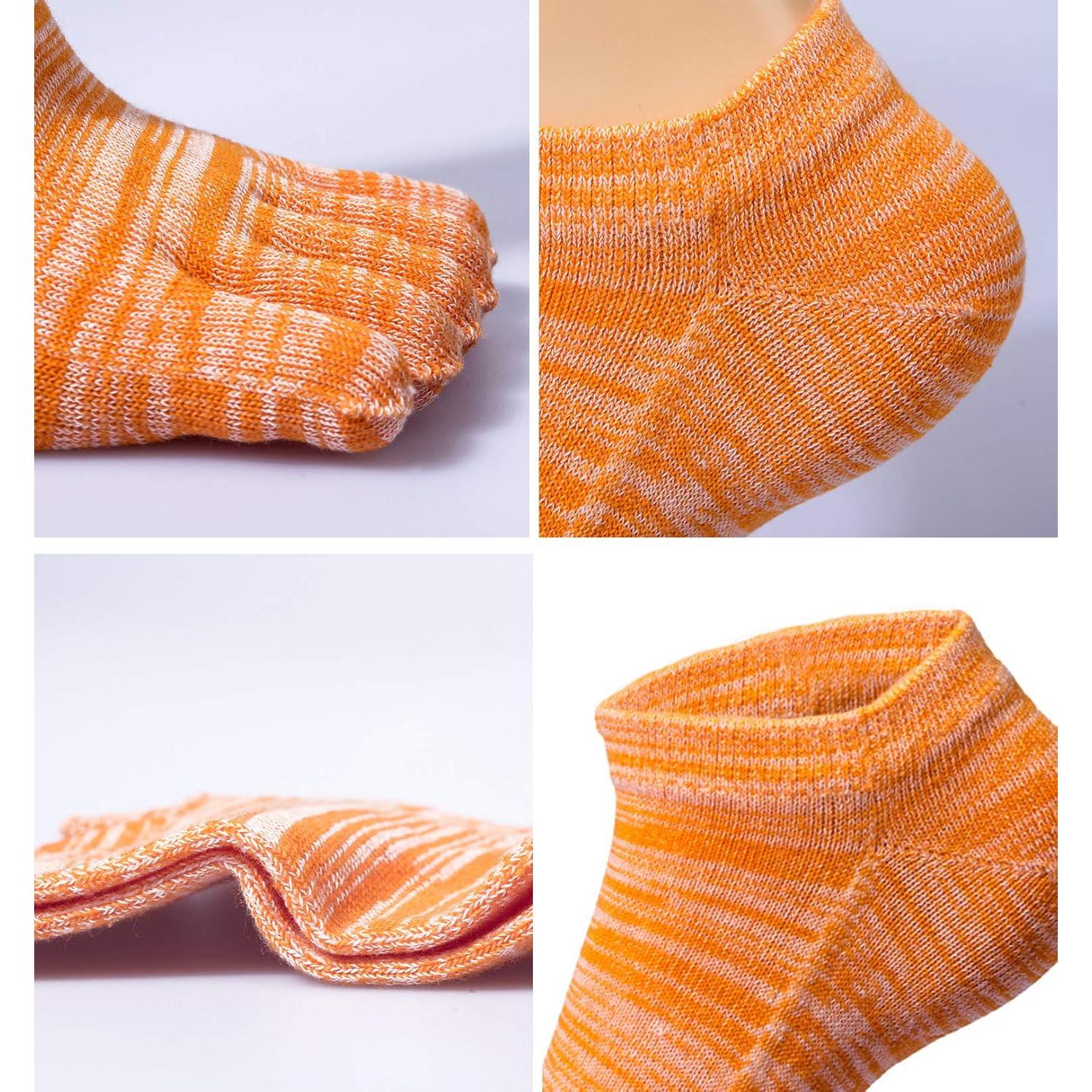 Calcetines de Algodón para Mujeres 5 Dedos Talla Única - Paquete de 5