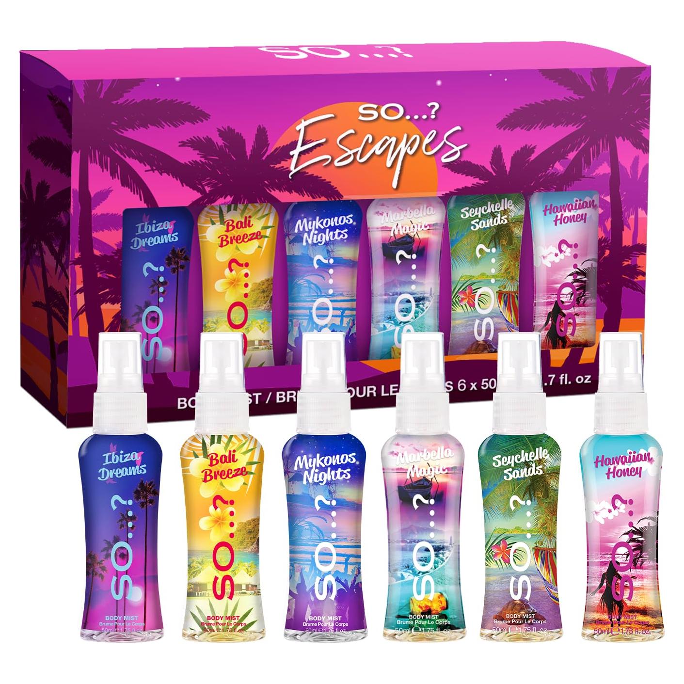 Set de Bruma Corporal So...? Escapes - 6 Fragancias Veganas 50 ml