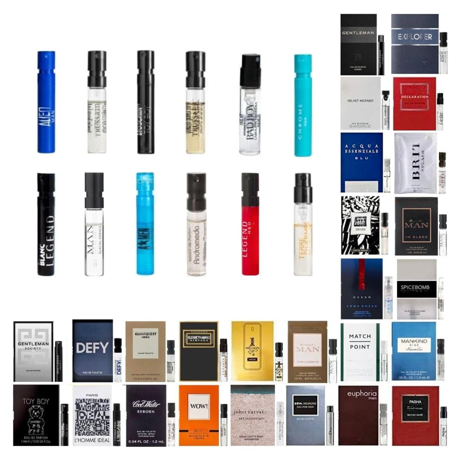 Conjunto de 12 Muestras de Colonia para Hombres - Fragancias de Diseñador