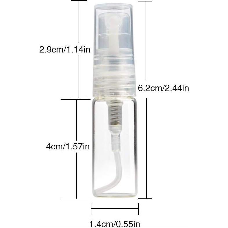 35 Botellas Atomizadoras de Vidrio Enslz 3ml Recargables