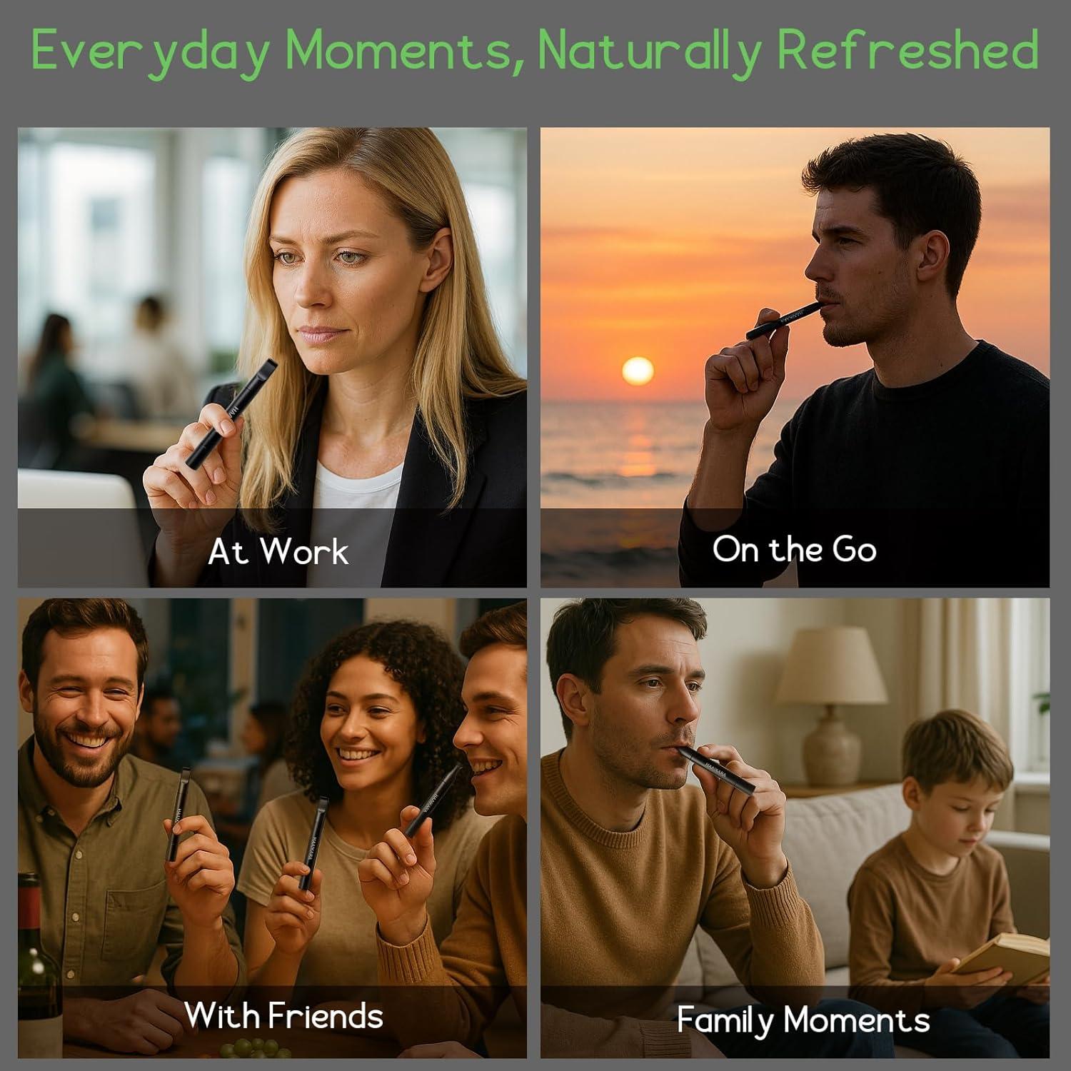 Difusor Herbal Natural SHIDAI - Paquete de 4 Aromas Suaves