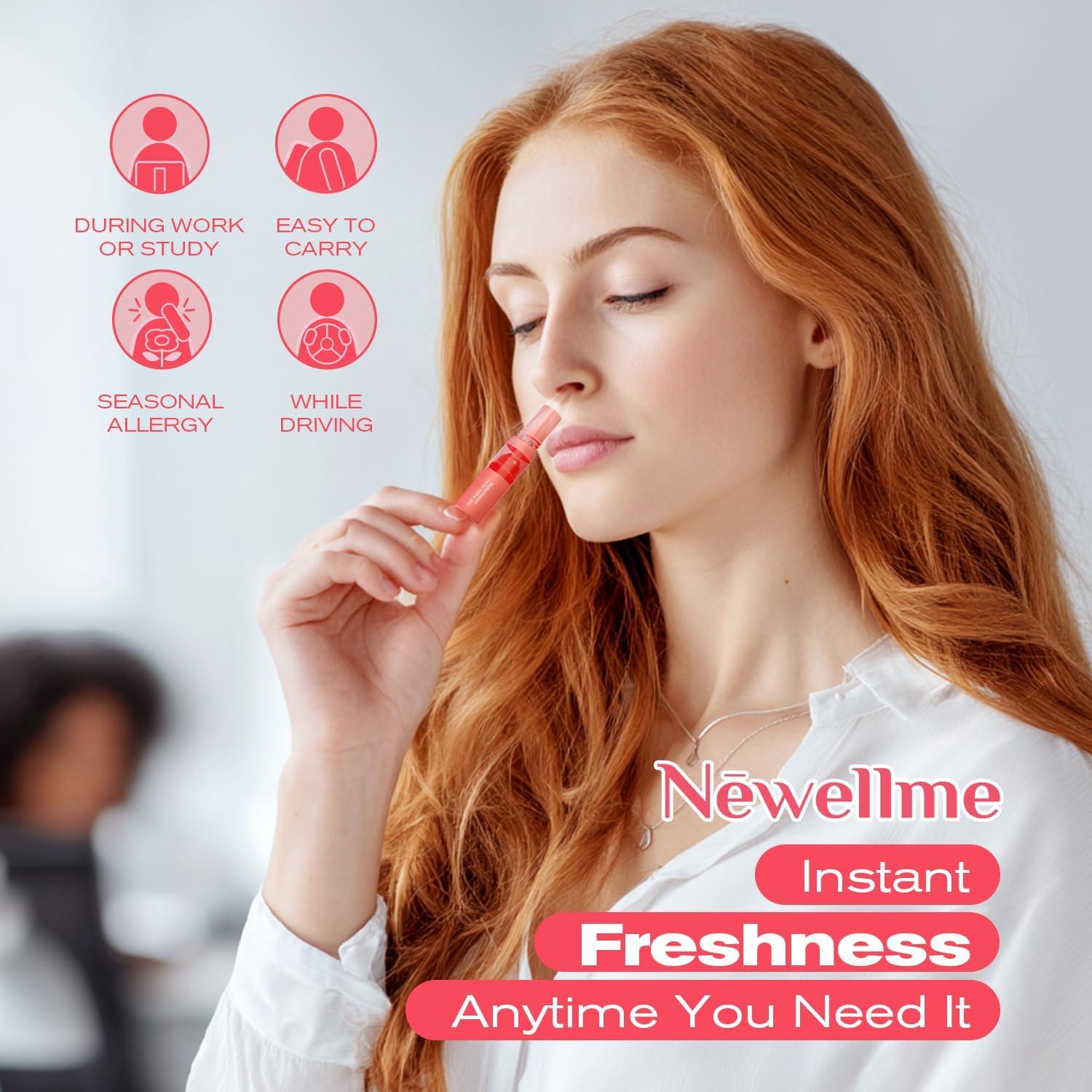 Inhalador Nasal y Roll-On Newellme 2-en-1 Aromaterapia