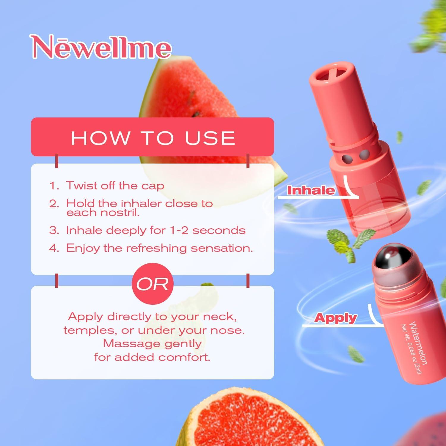 Inhalador Nasal y Roll-On Newellme 2-en-1 Aromaterapia