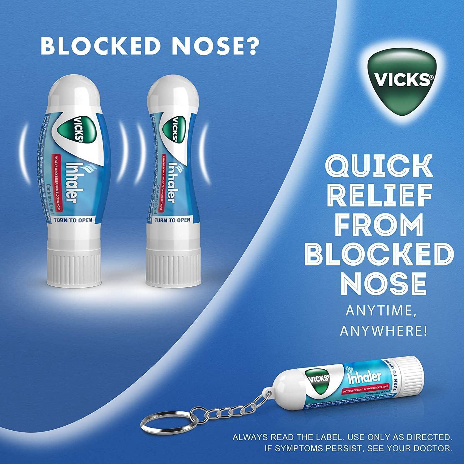 Inhalador Nasal Vicks Procter & Gamble, 2 Unidades, Aroma Mentol