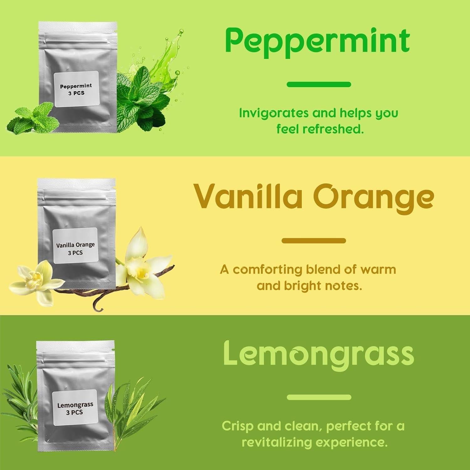 Inhalador de Aceite Esencial Saoivim Hierba Limón Portátil