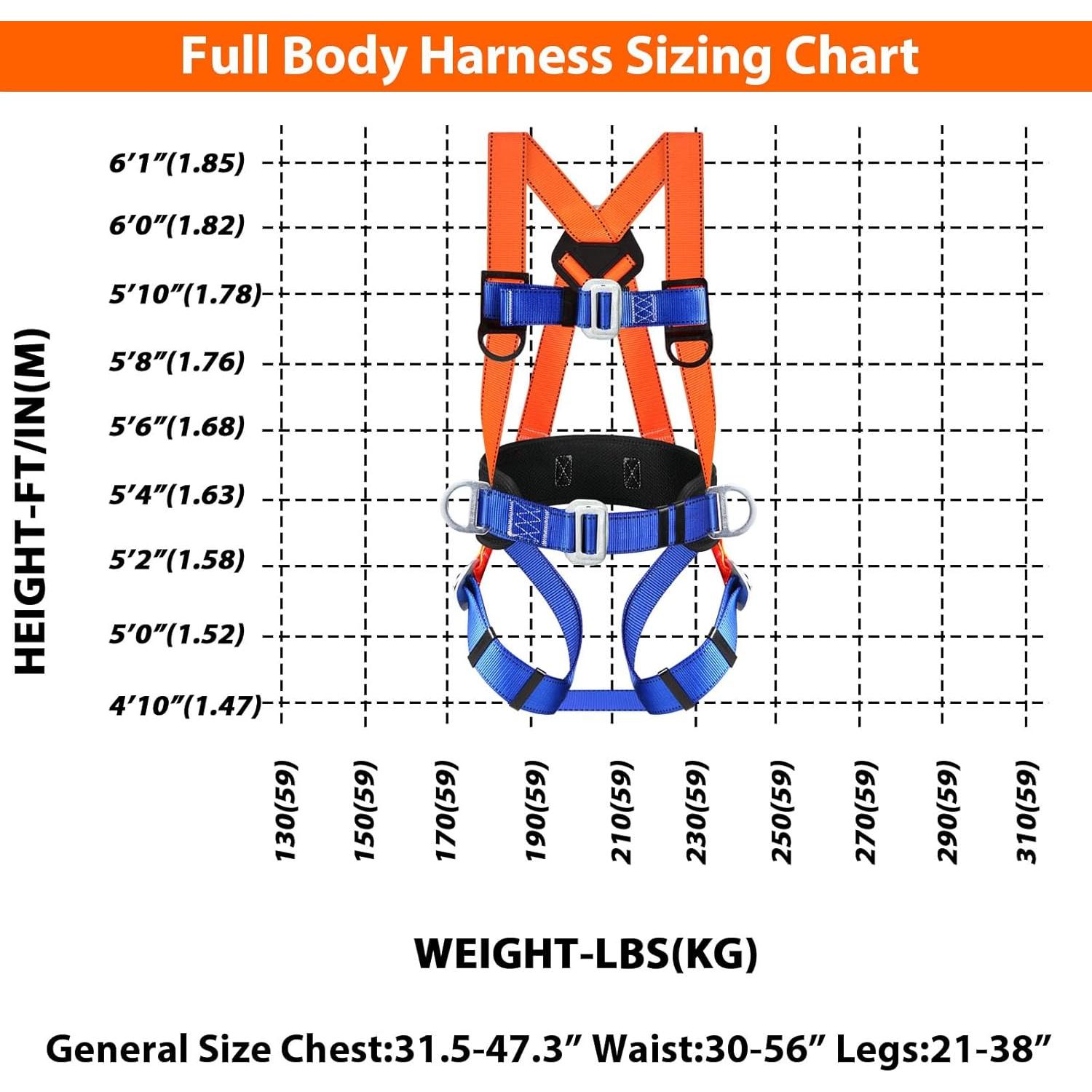 Arnés de Seguridad TRSMIMA para Caídas con Cuerda 2m