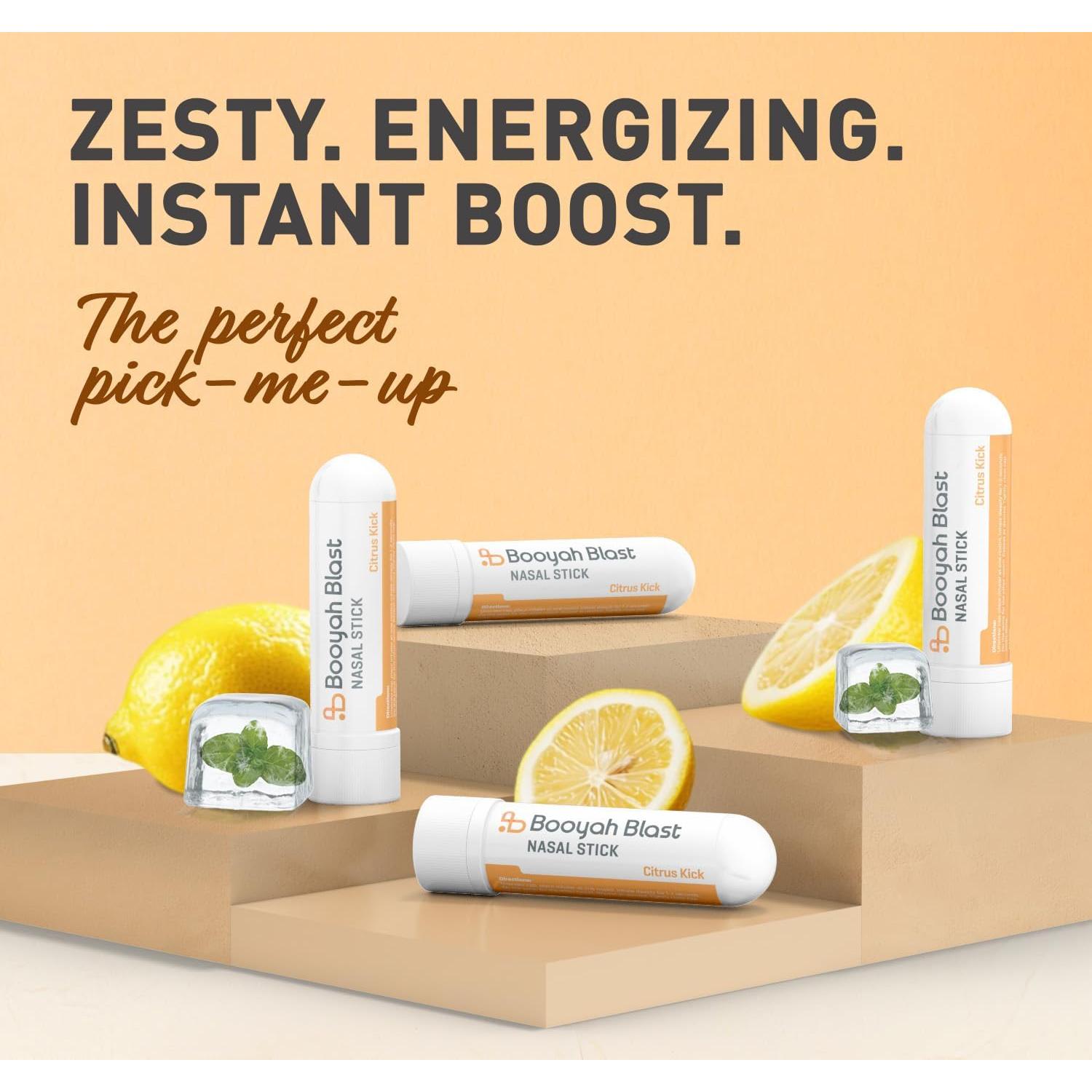 Palitos Nasales Aromaterapia Booyah Blast Golpe Cítrico 4PK