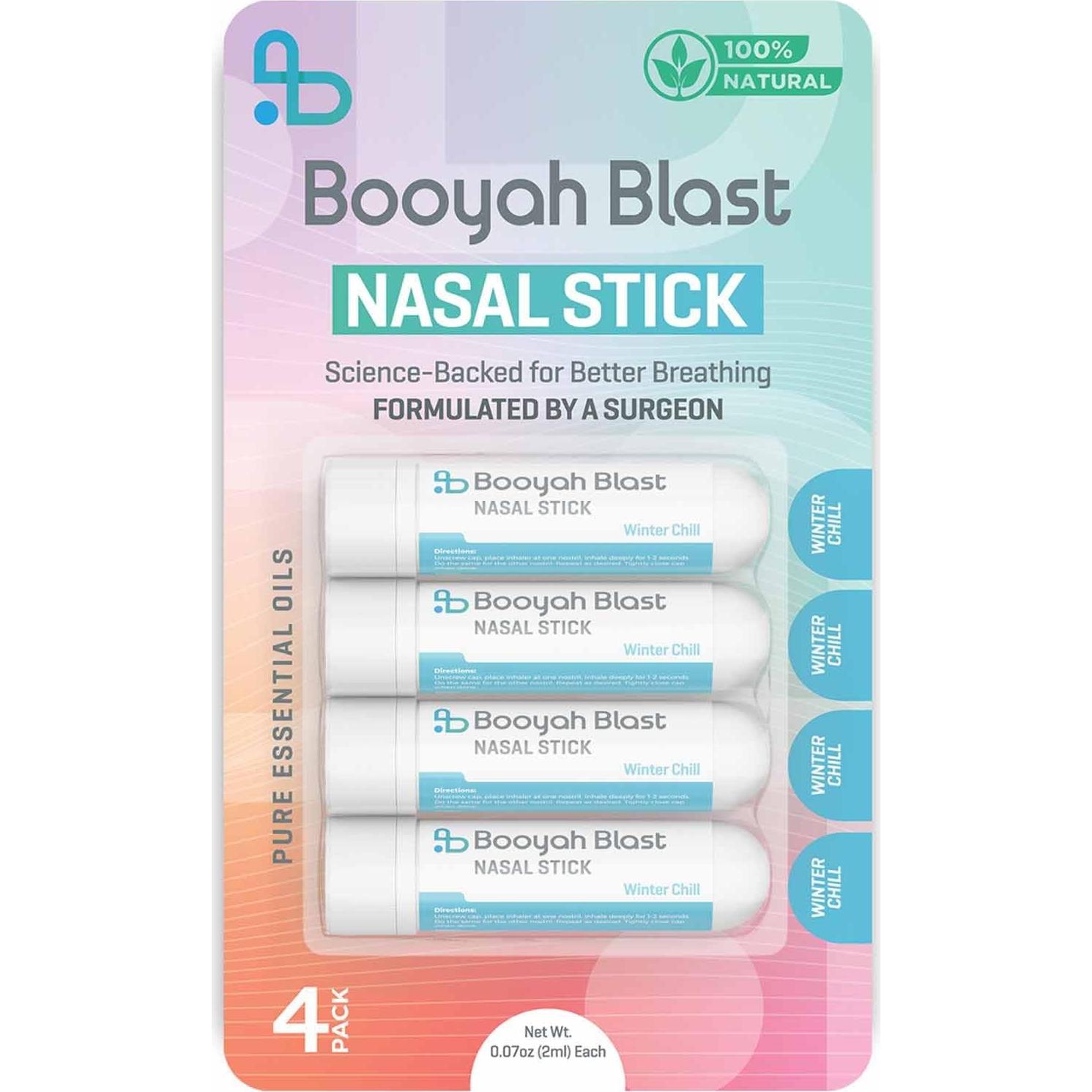 Palitos Nasales Aromaterapia Booyah Blast Frío Invernal 4PK