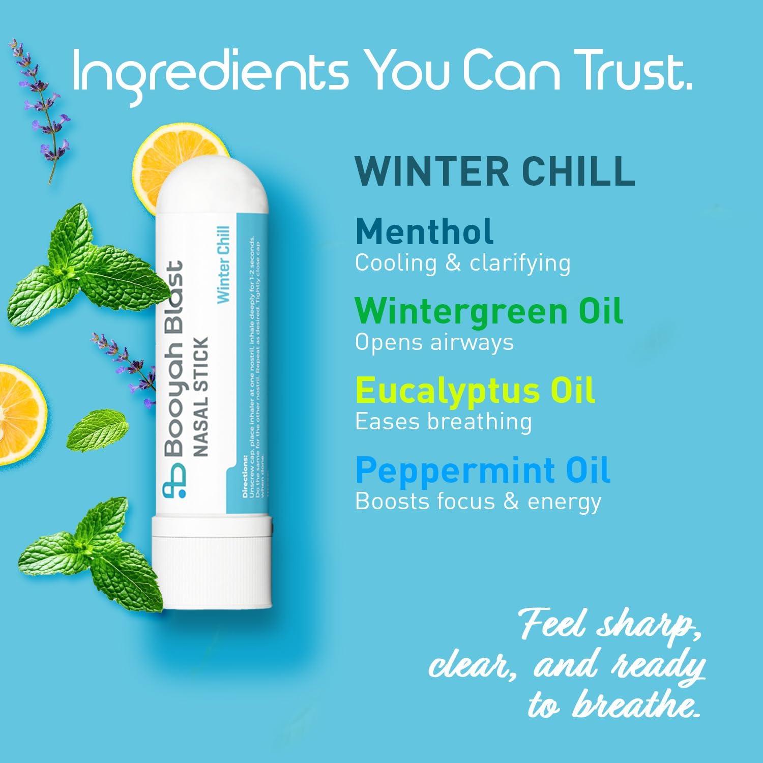 Palitos Nasales Aromaterapia Booyah Blast Frío Invernal 4PK