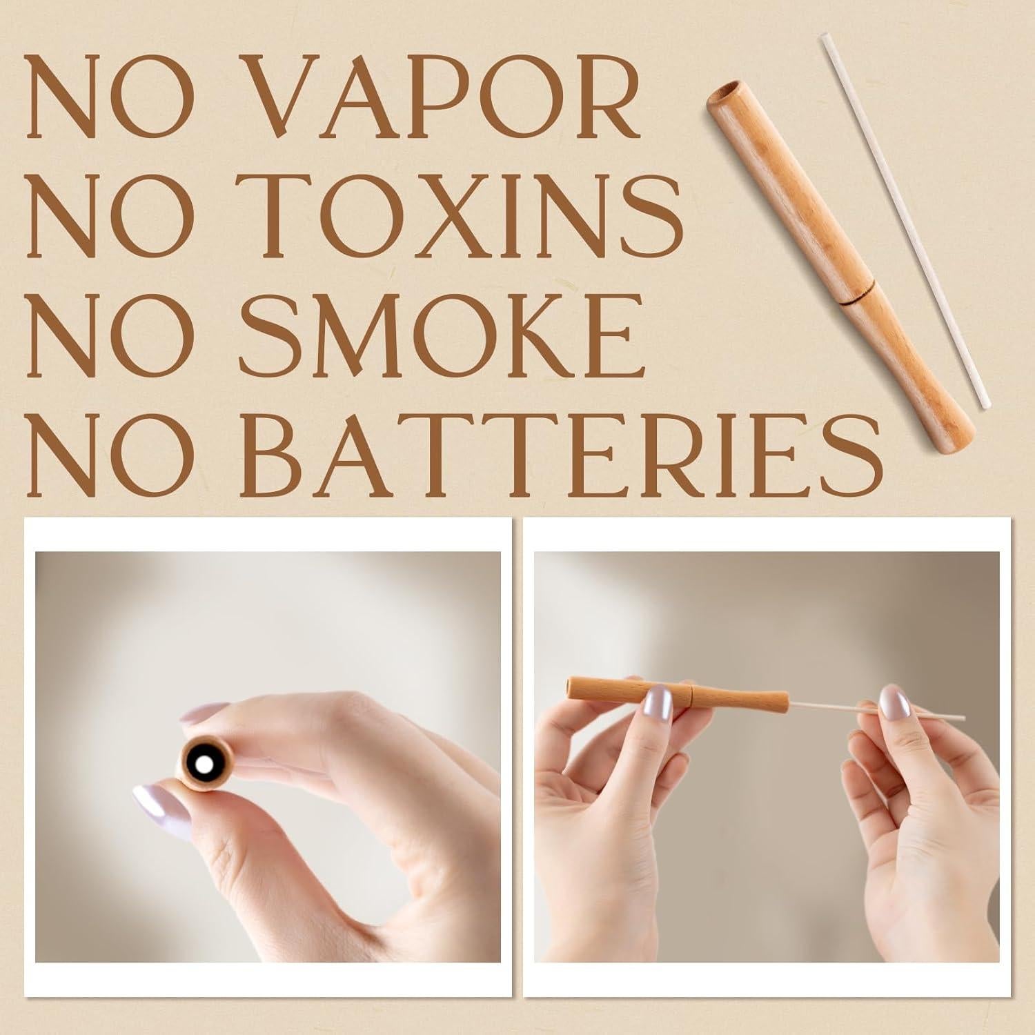 Inhalador de Madera Quit Boderi con 4 Nucleos Saborizados