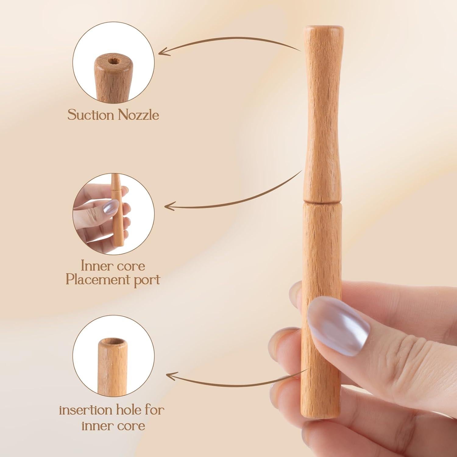 Inhalador de Madera Quit Boderi con 4 Nucleos Saborizados