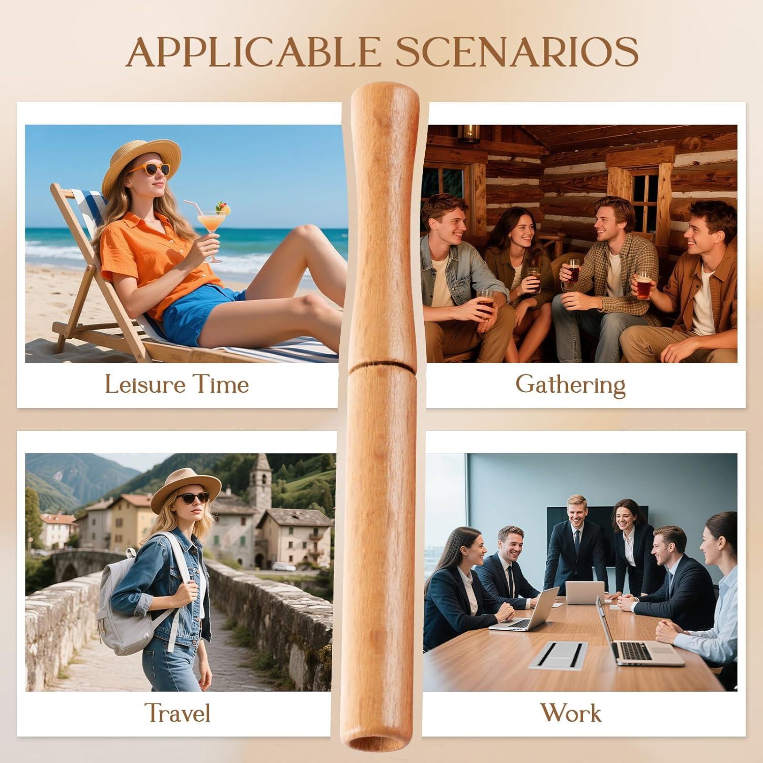 Inhalador de Madera Quit Boderi con 4 Nucleos Saborizados