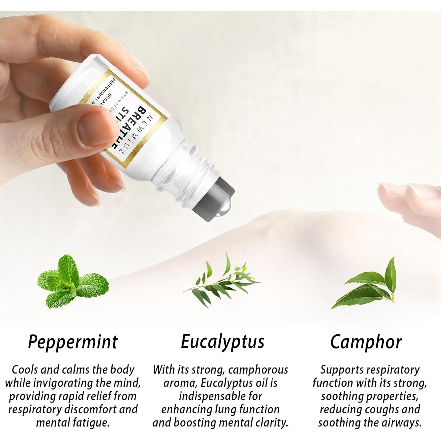 Roll On Aceite Esencial Breathe Easy New Miuz 10ml Menta Eucalipto