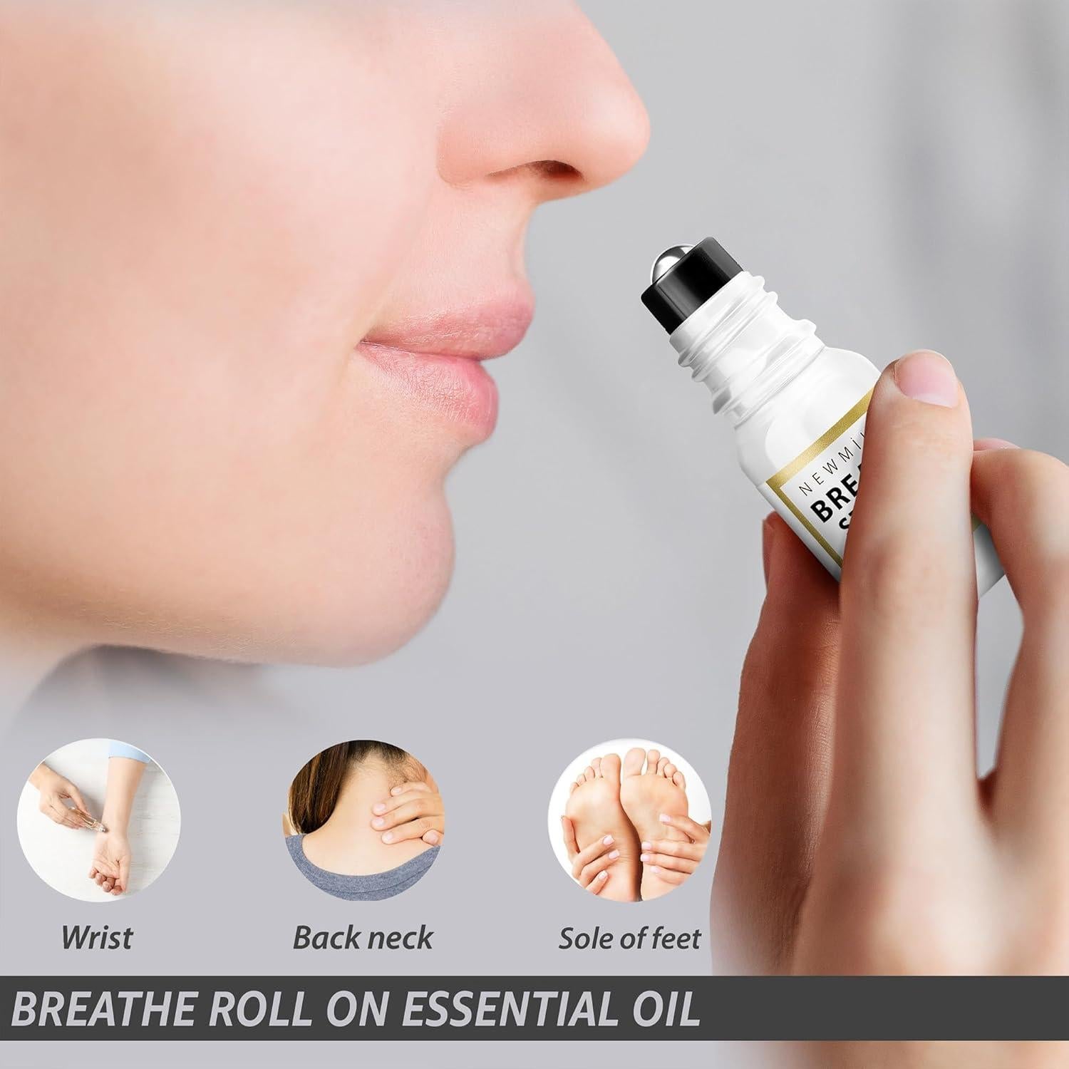 Roll On Aceite Esencial Breathe Easy New Miuz 10ml Menta Eucalipto