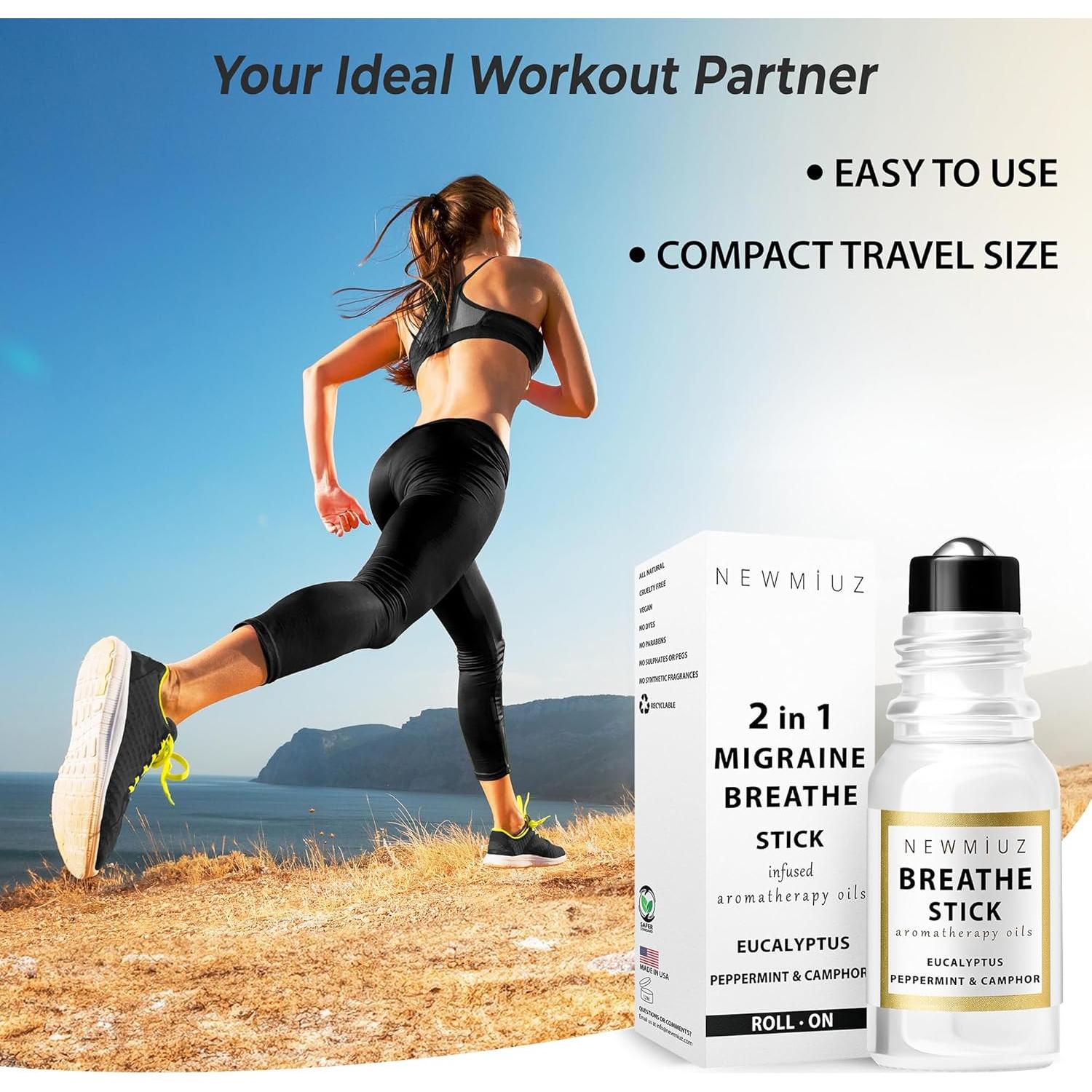 Roll On Aceite Esencial Breathe Easy New Miuz 10ml Menta Eucalipto