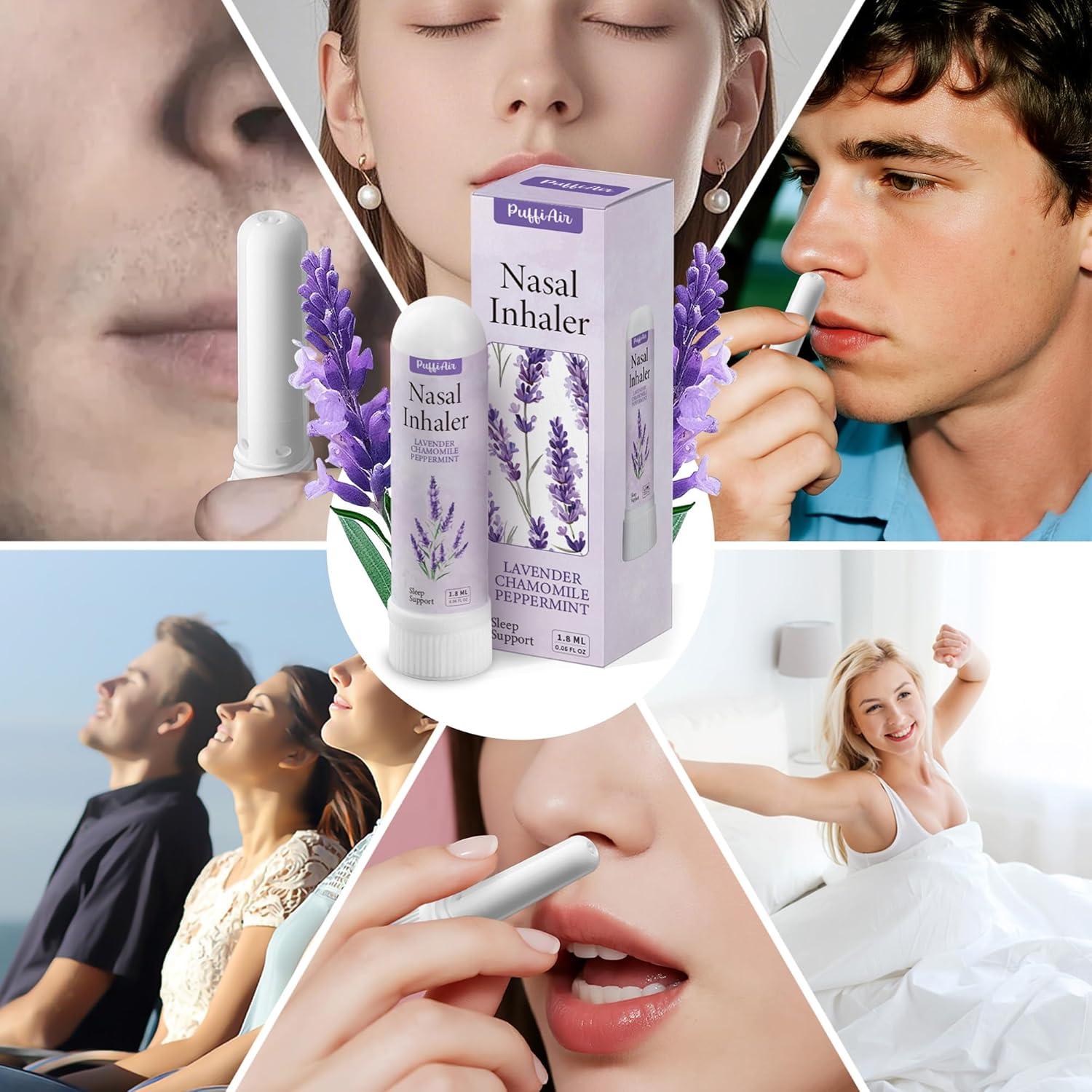 Palitos Nasales PUFFIAIR de Lavanda - Paquete de 3 - Alivio Congestión