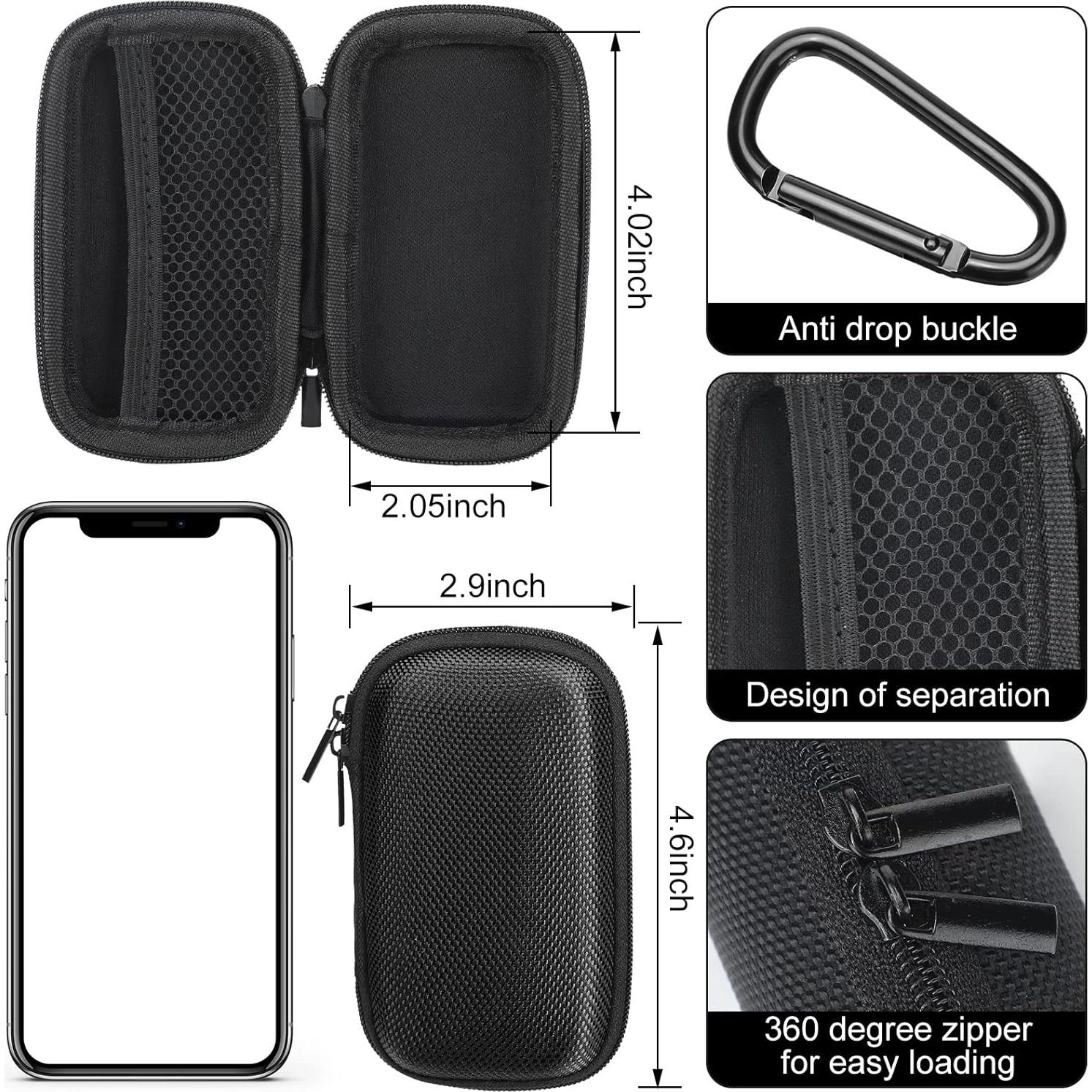 Estuche Duro para Inhalador Woanger 4 Pcs Negro Rojo Azul Plateado