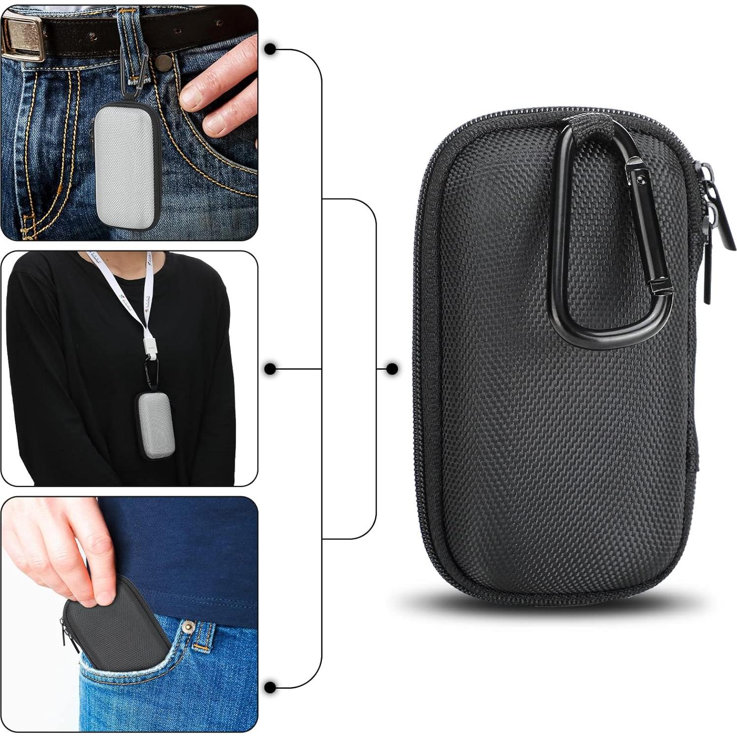 Estuche Duro para Inhalador Woanger 4 Pcs Negro Rojo Azul Plateado