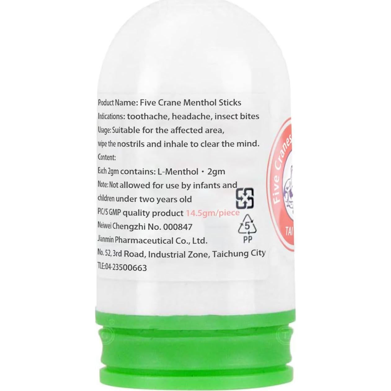 Palo de Mentol Xinlong 3 Piezas 43.5g Hecho en Taiwán