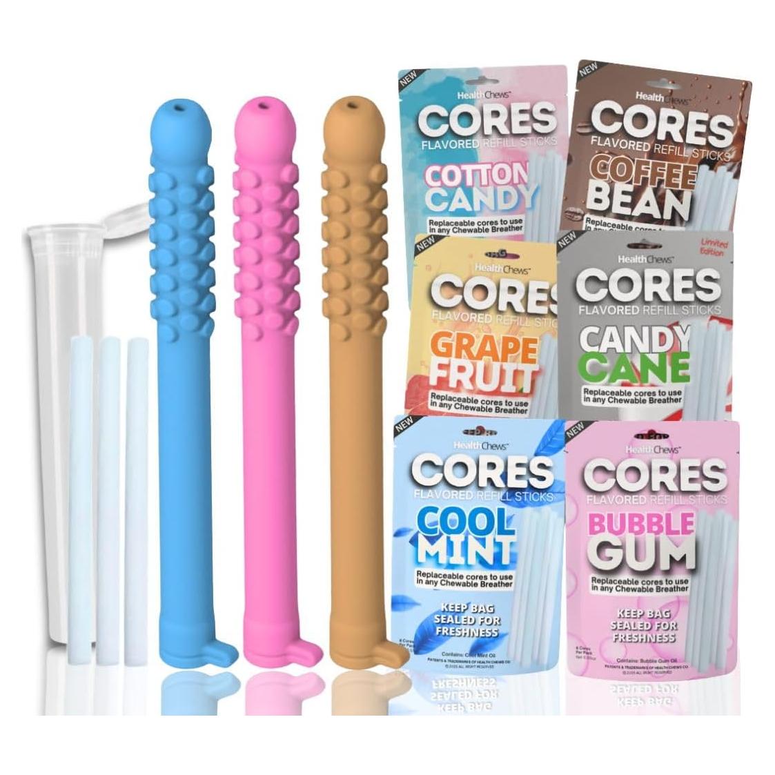 Inhalador Masticable HealthChews con Aceites Esenciales 2.54x10.16cm