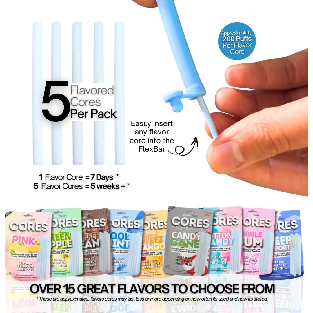 Inhalador Masticable HealthChews con Aceites Esenciales 2.54x10.16cm