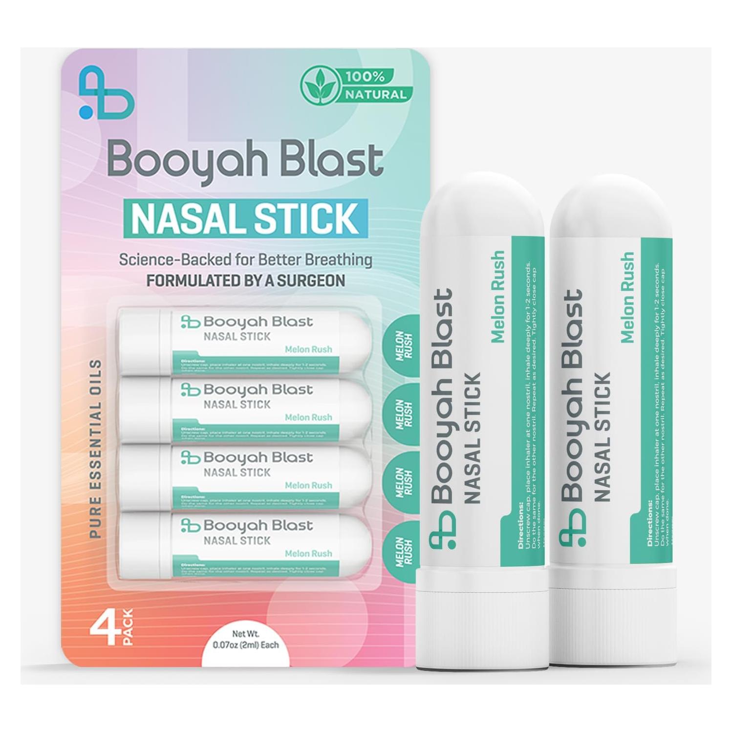Palitos Nasales Aromaterapia Booyah Blast Rush Melón 4PK