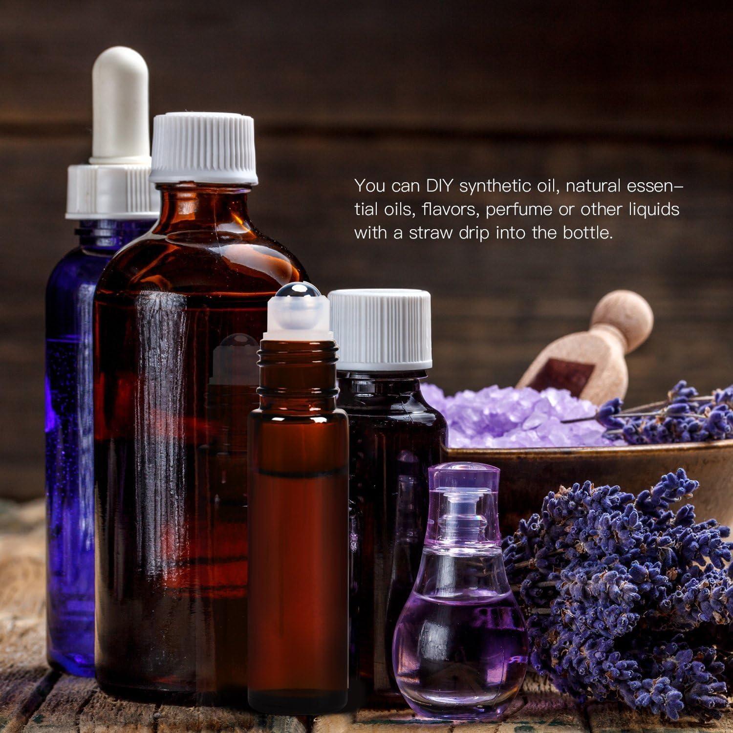 Botellas de Aceite Esencial Roller ULG 10ml 8-Pack Ámbar