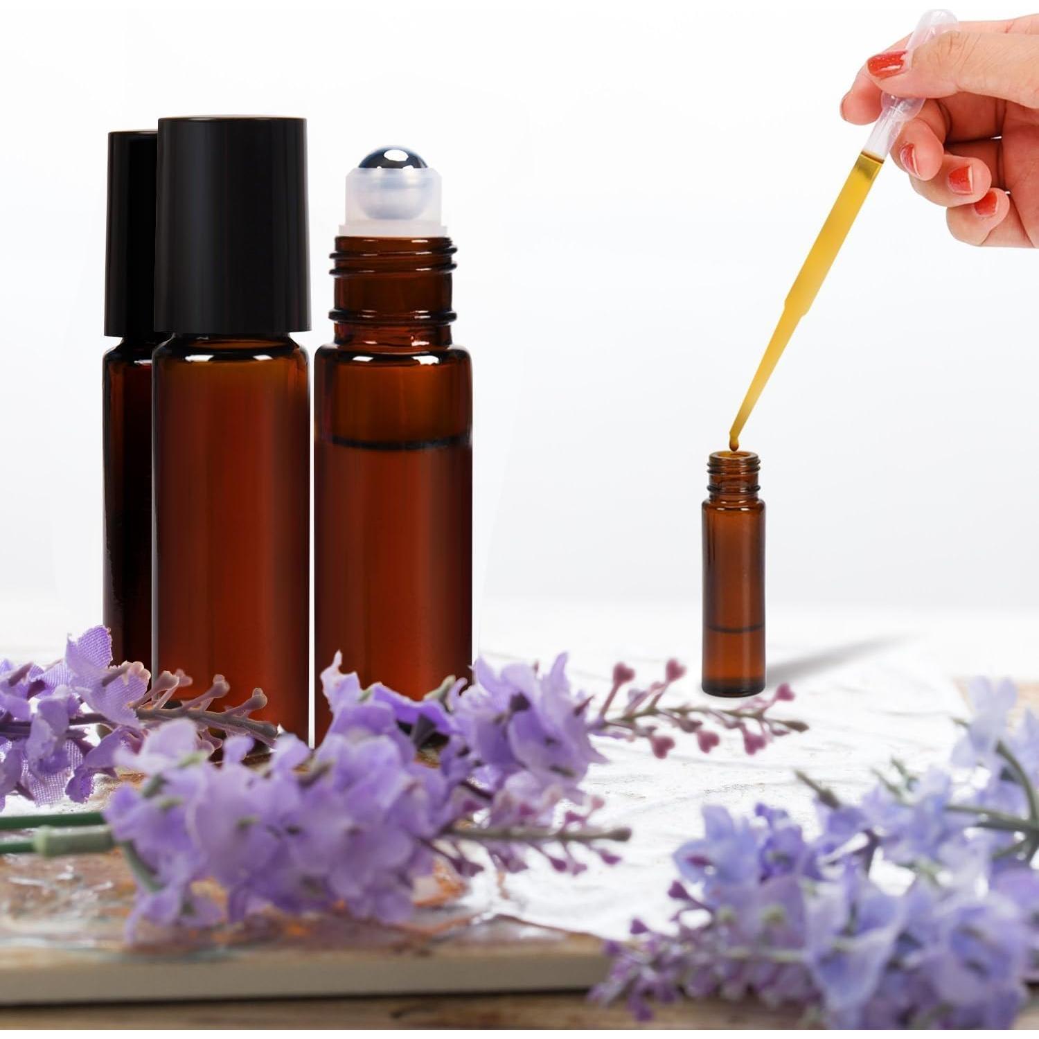 Botellas de Aceite Esencial Roller ULG 10ml 8-Pack Ámbar