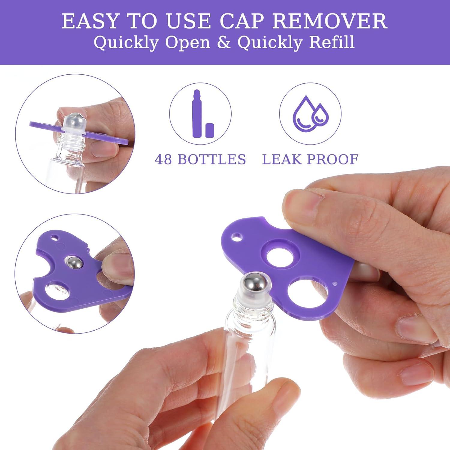 Paquete de 48 Botellas Rodantes Vidrio 10ml Abeillo