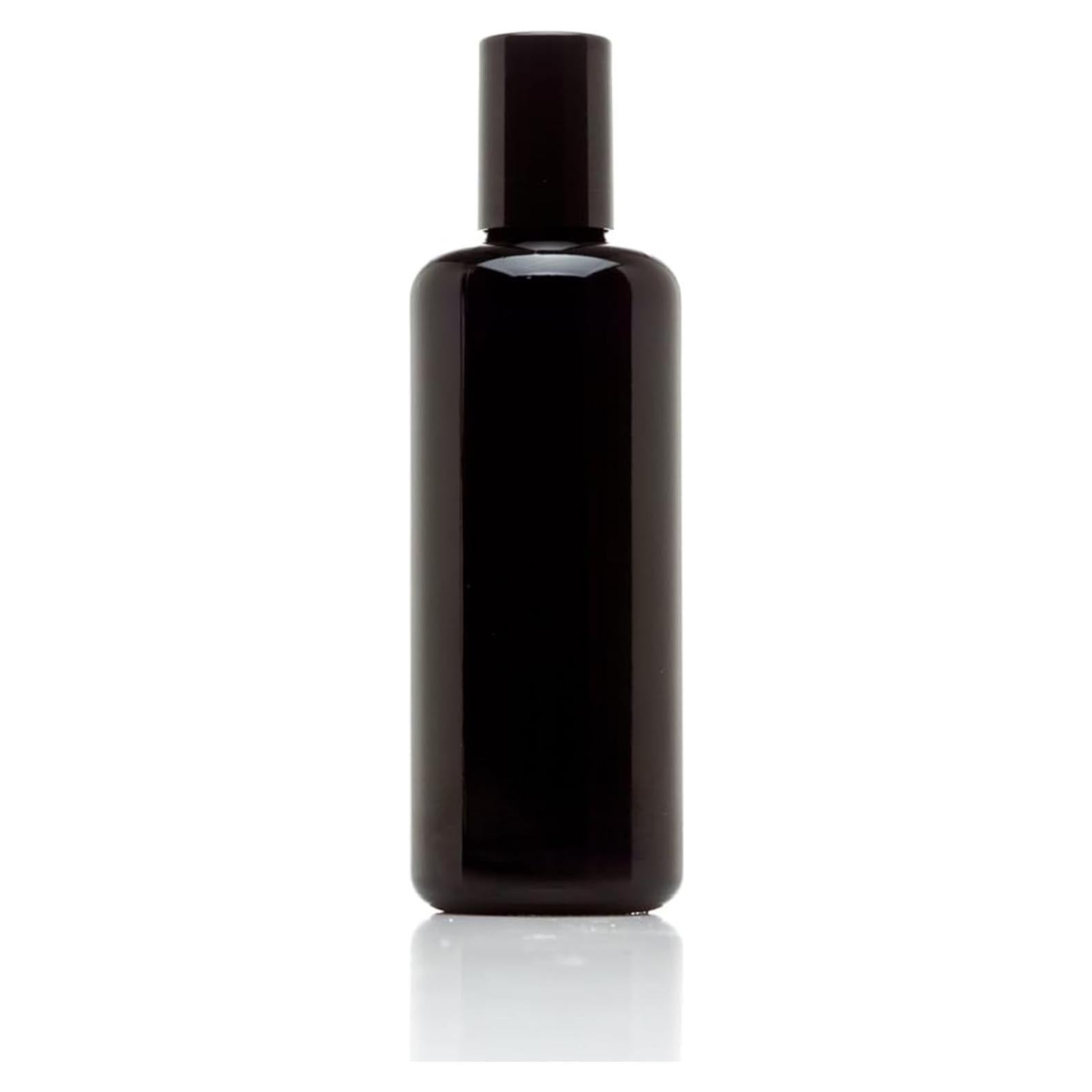 Infinity Jars Black Ultraviolet Glass Bottle 100Ml (3.4 fl oz) w/Glass Ball Roll on Tip Screw top Bottle for Essential oil, Airtight Round Bottles Cosmetic Containers Roller Bottles w/Black Cap