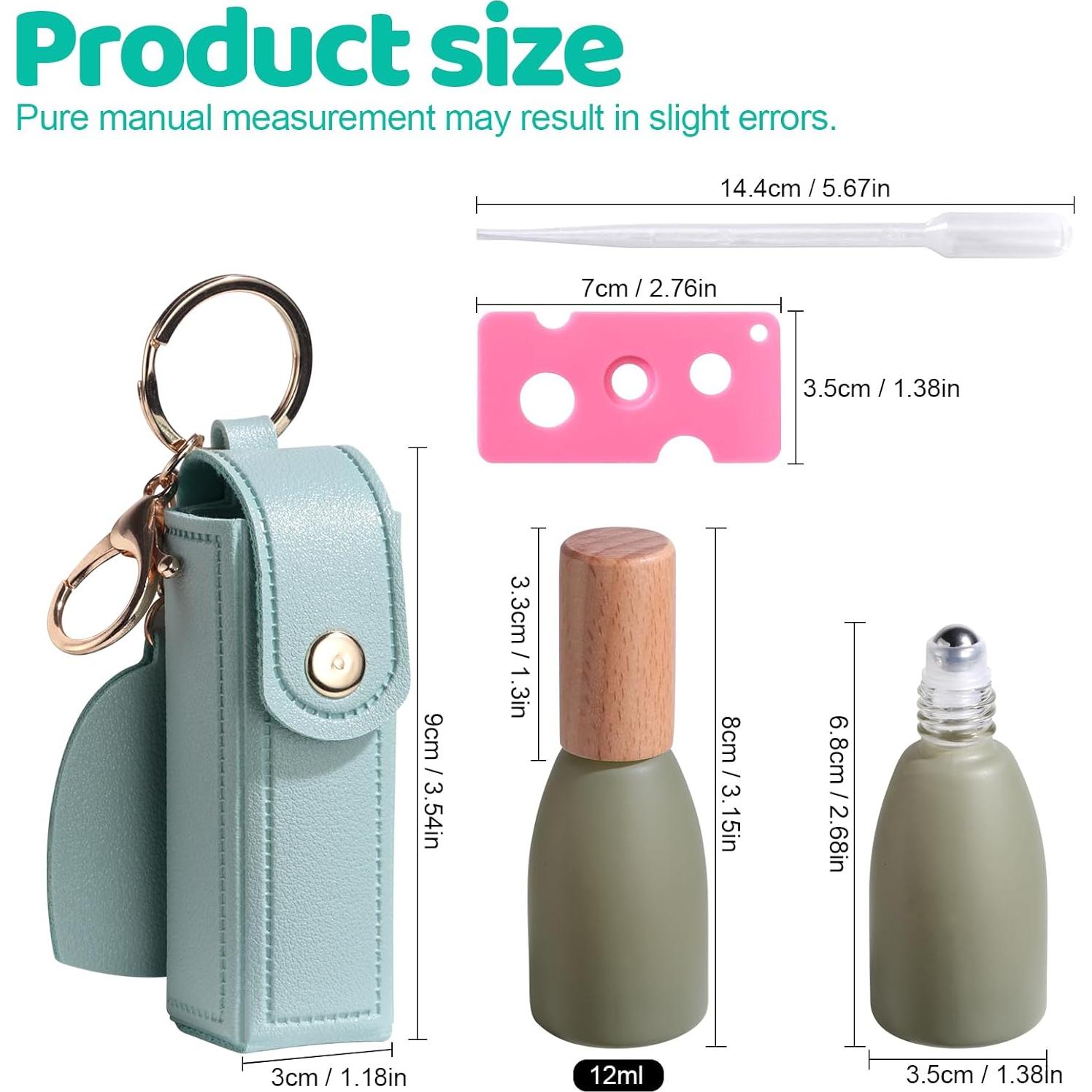 JPNK 4 Botellas de Aceite Esencial 10ml con Bolsa Portátil